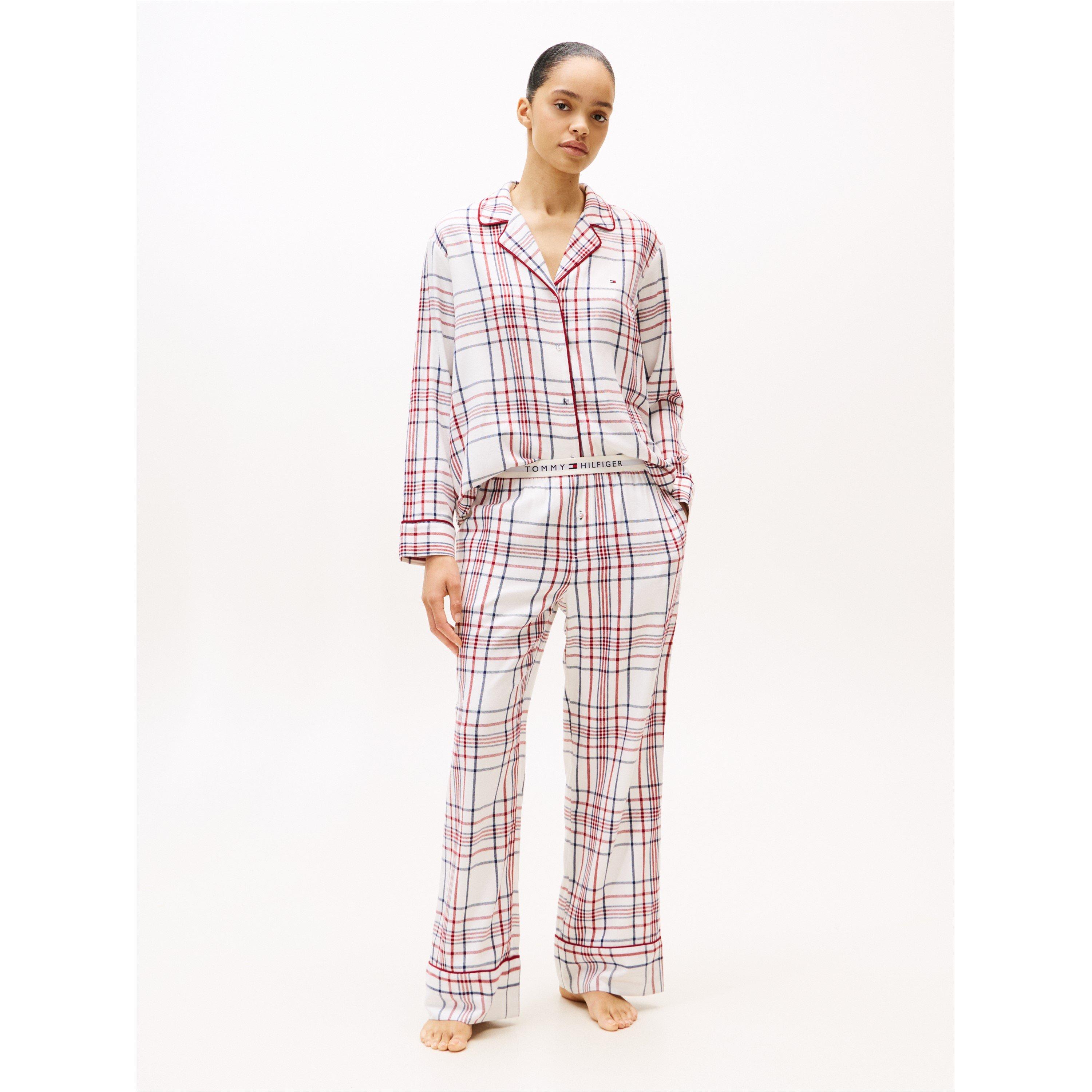 Plaid Ivory - Tommy Hilfiger - Women's Long Sleeve Pyjama Set - 1