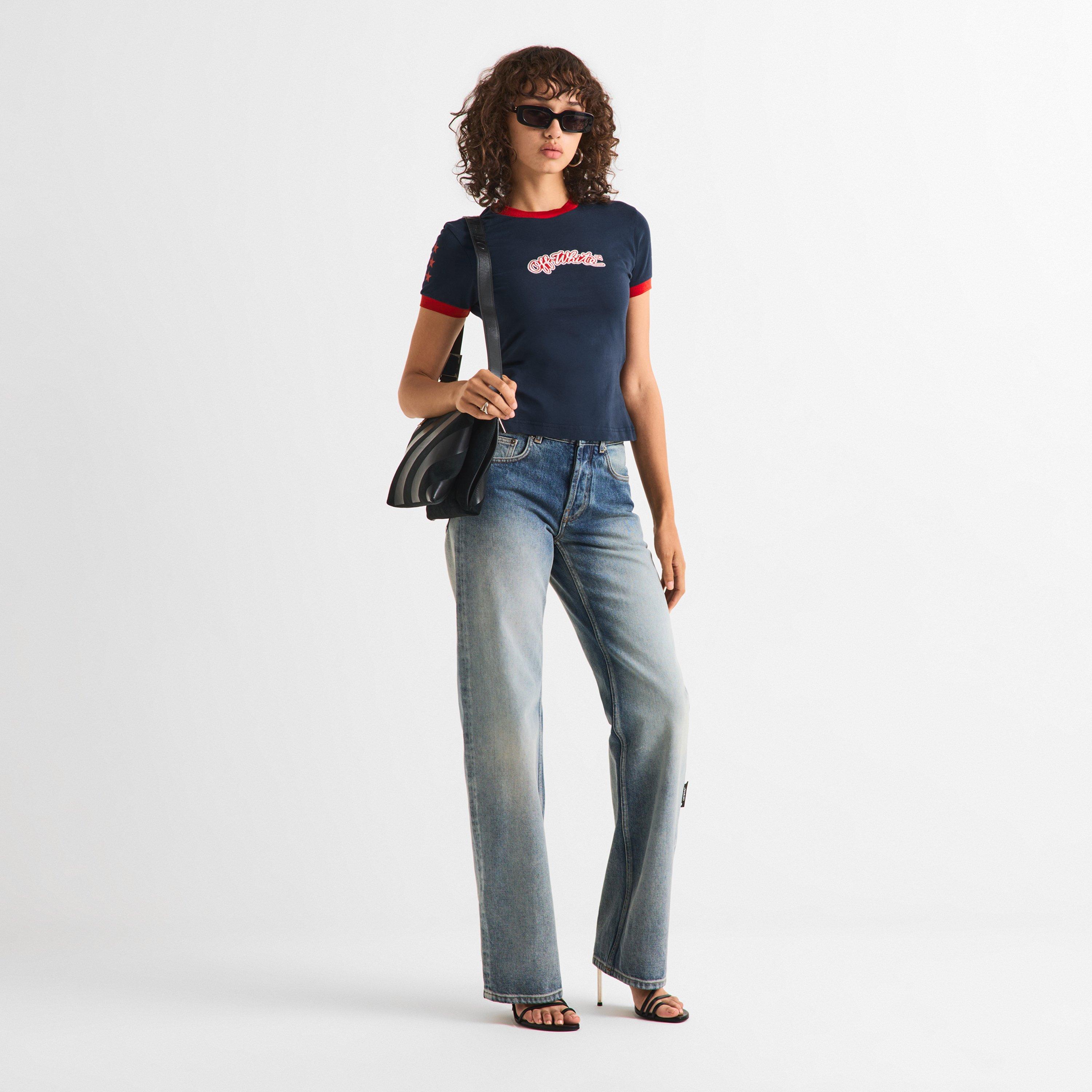 Dark Saphire - Off White - Off Star Tee Ld63 - 6