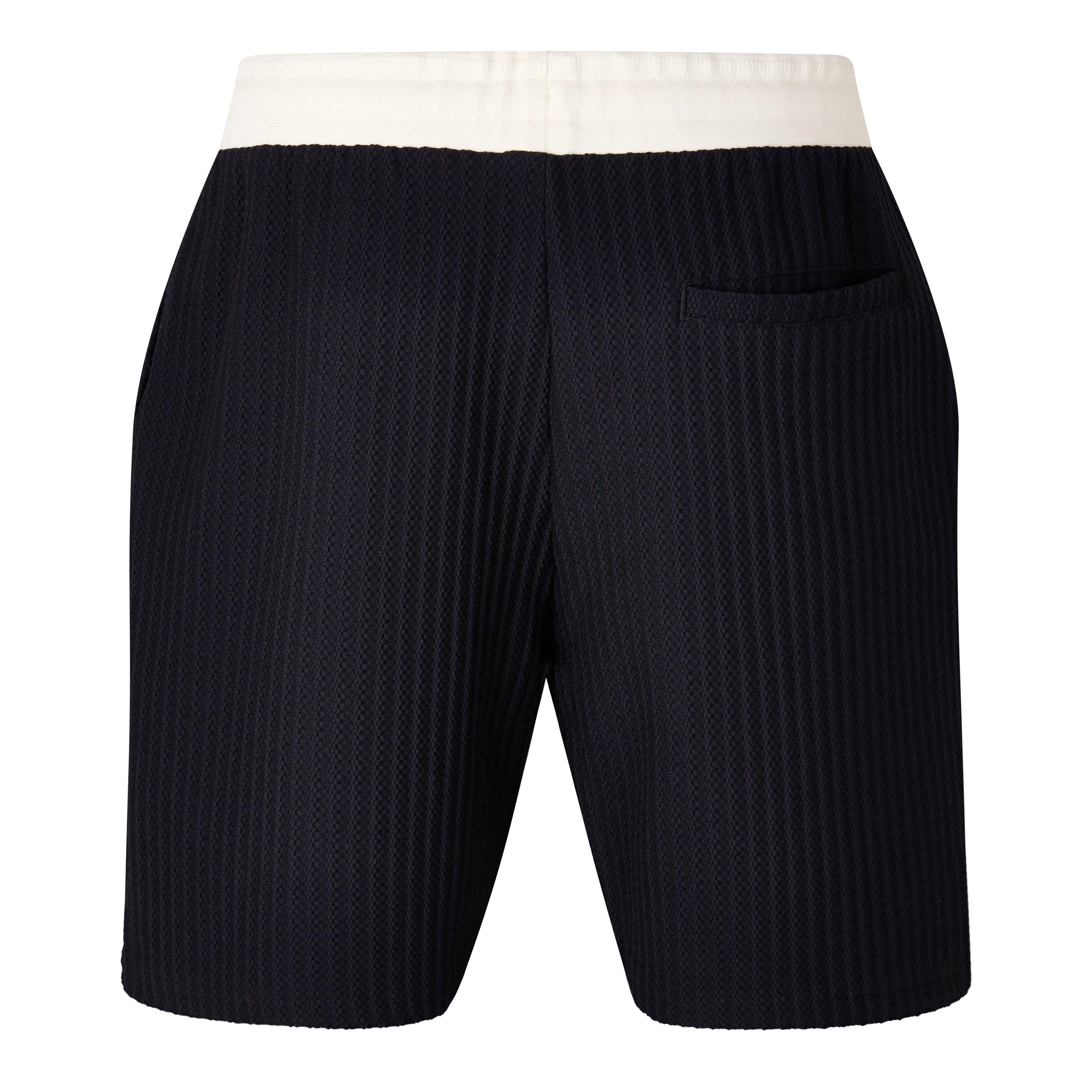 Navy - Twisted Tailor - Henry Navy Textured Shorts - 2