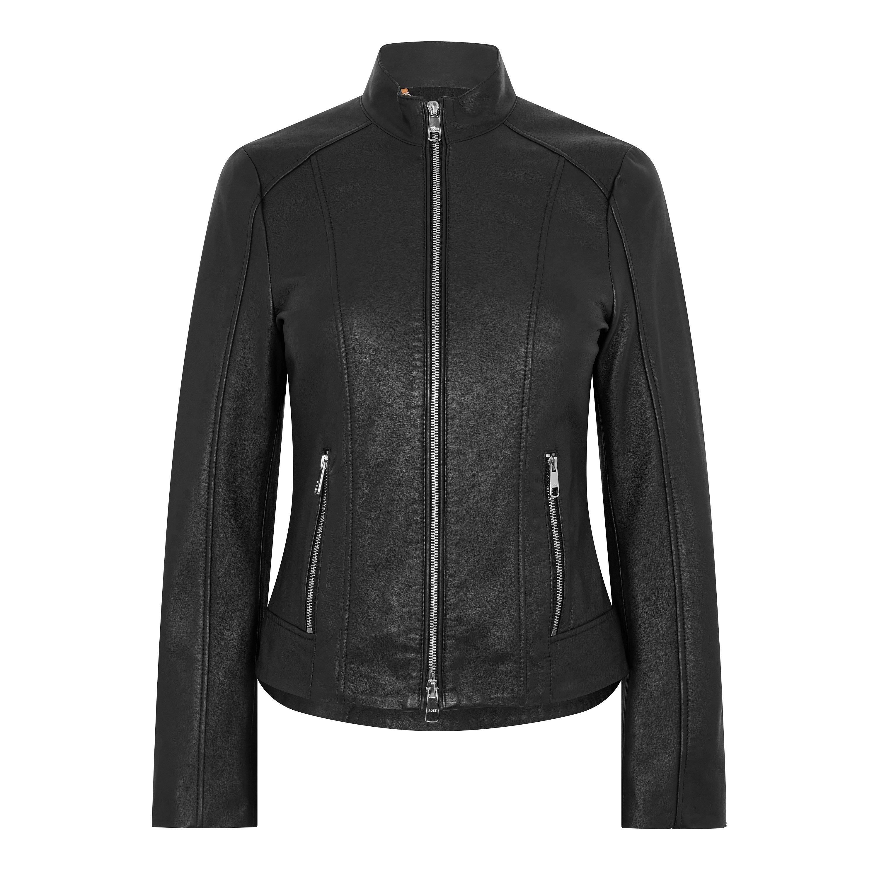 Black - Boss - Women's C Sabella Leather Shorts - 1
