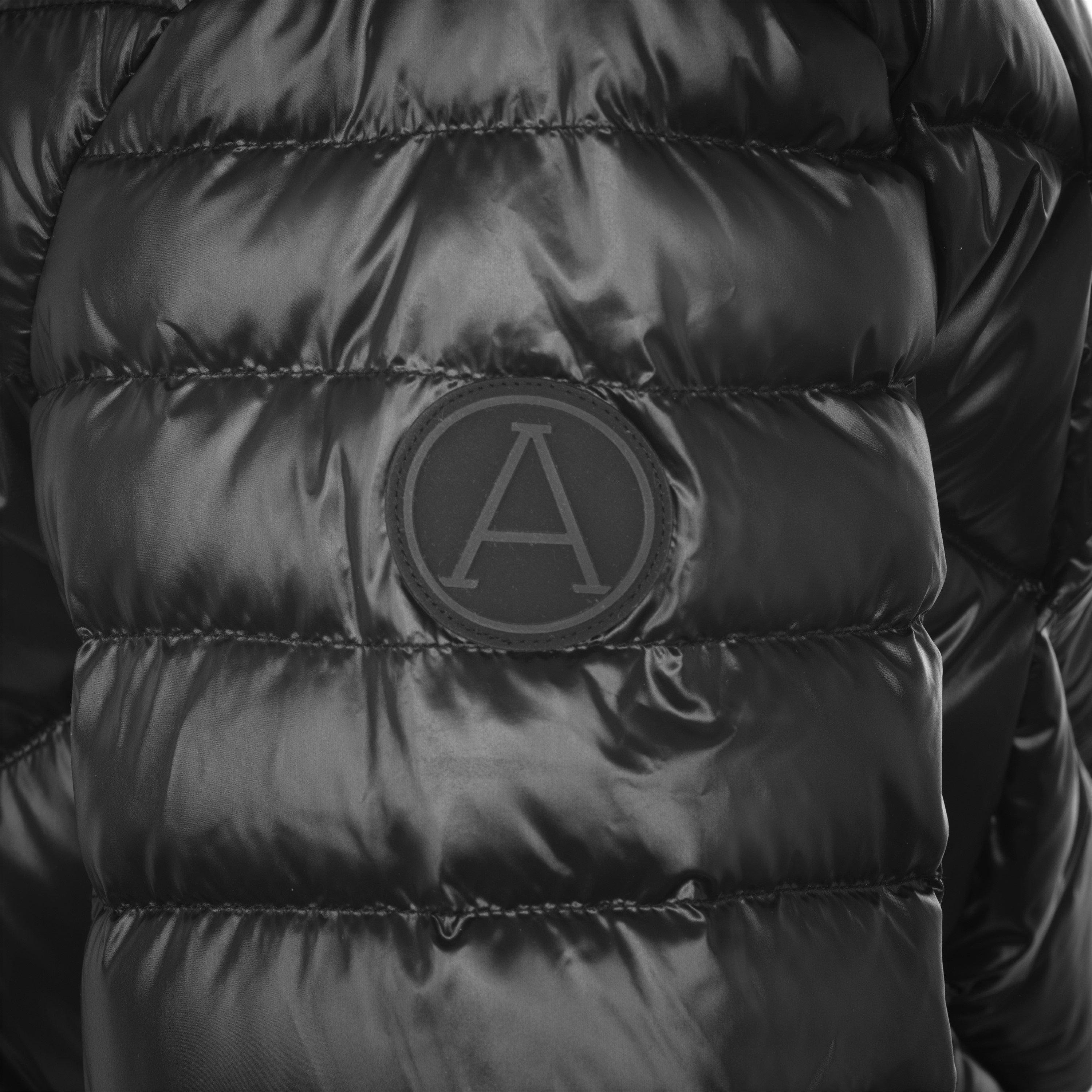 Black - Arctic Army - Women's Aurora Belted Hooded Long Sleeve Short Puffer Jacket - 4