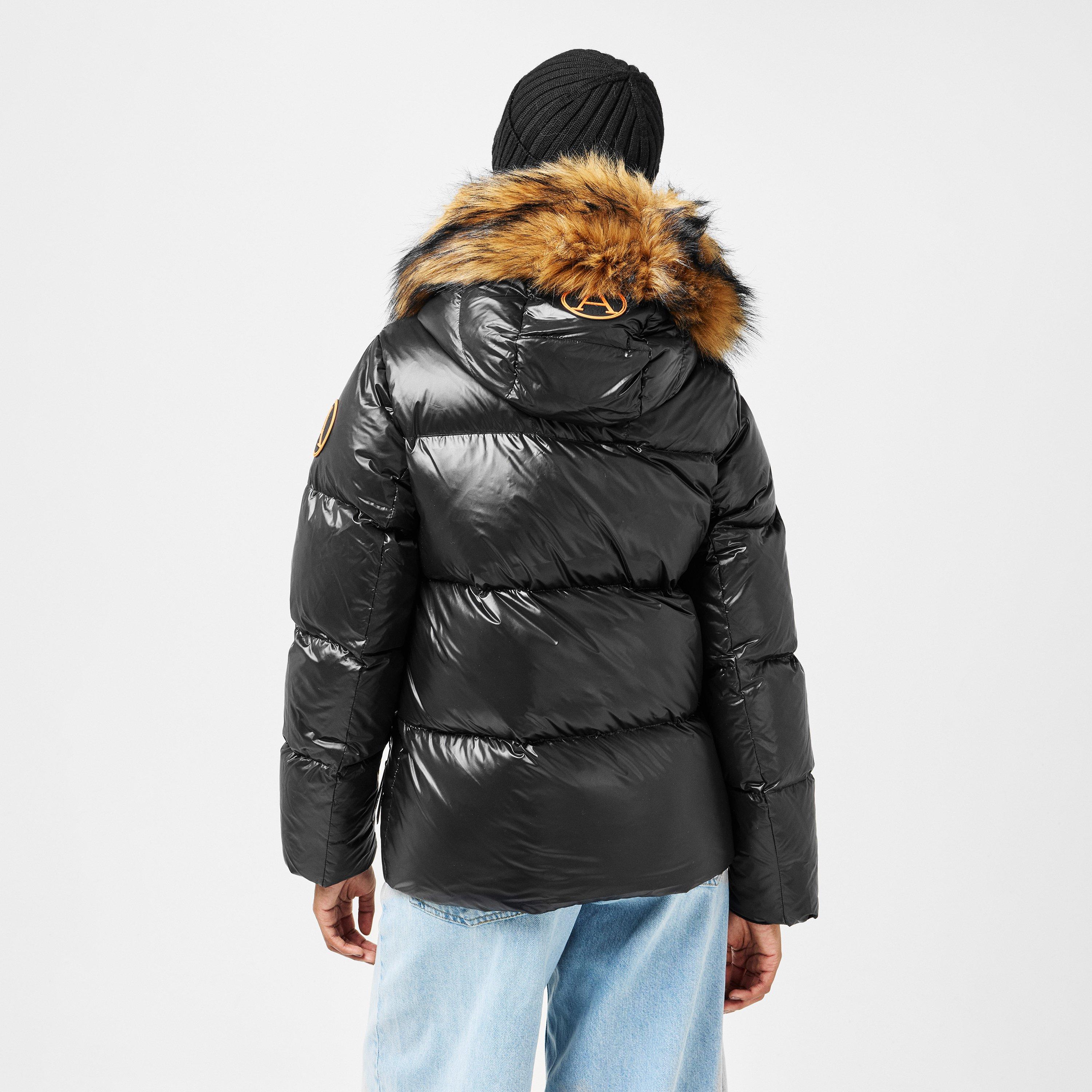 Nero - Arctic Army - Women's Puffer OG Hooded Long Sleeve Short Puffer Jacket - 4