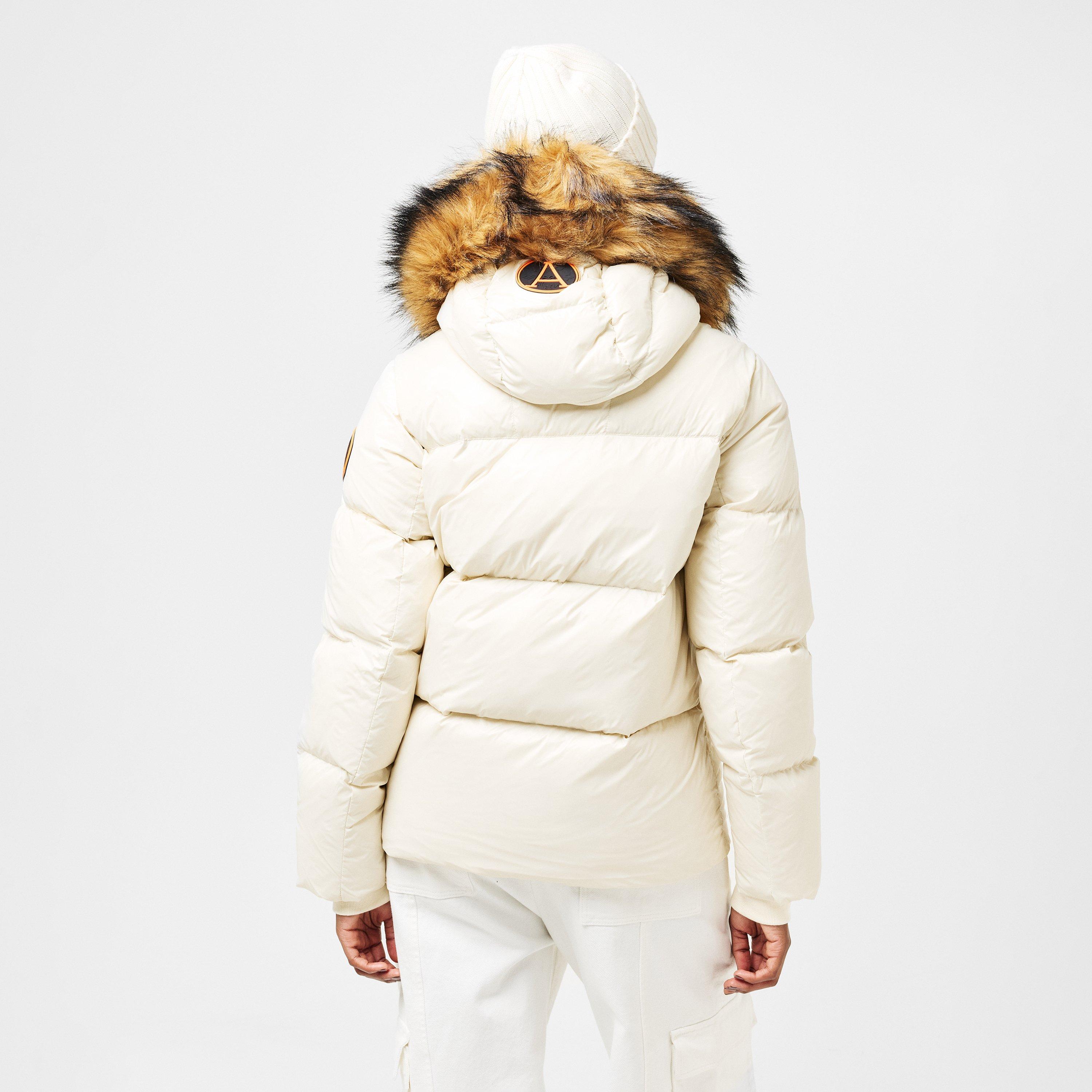 Cream - Arctic Army - Women's Puffer OG Hooded Long Sleeve Short Puffer Jacket - 4