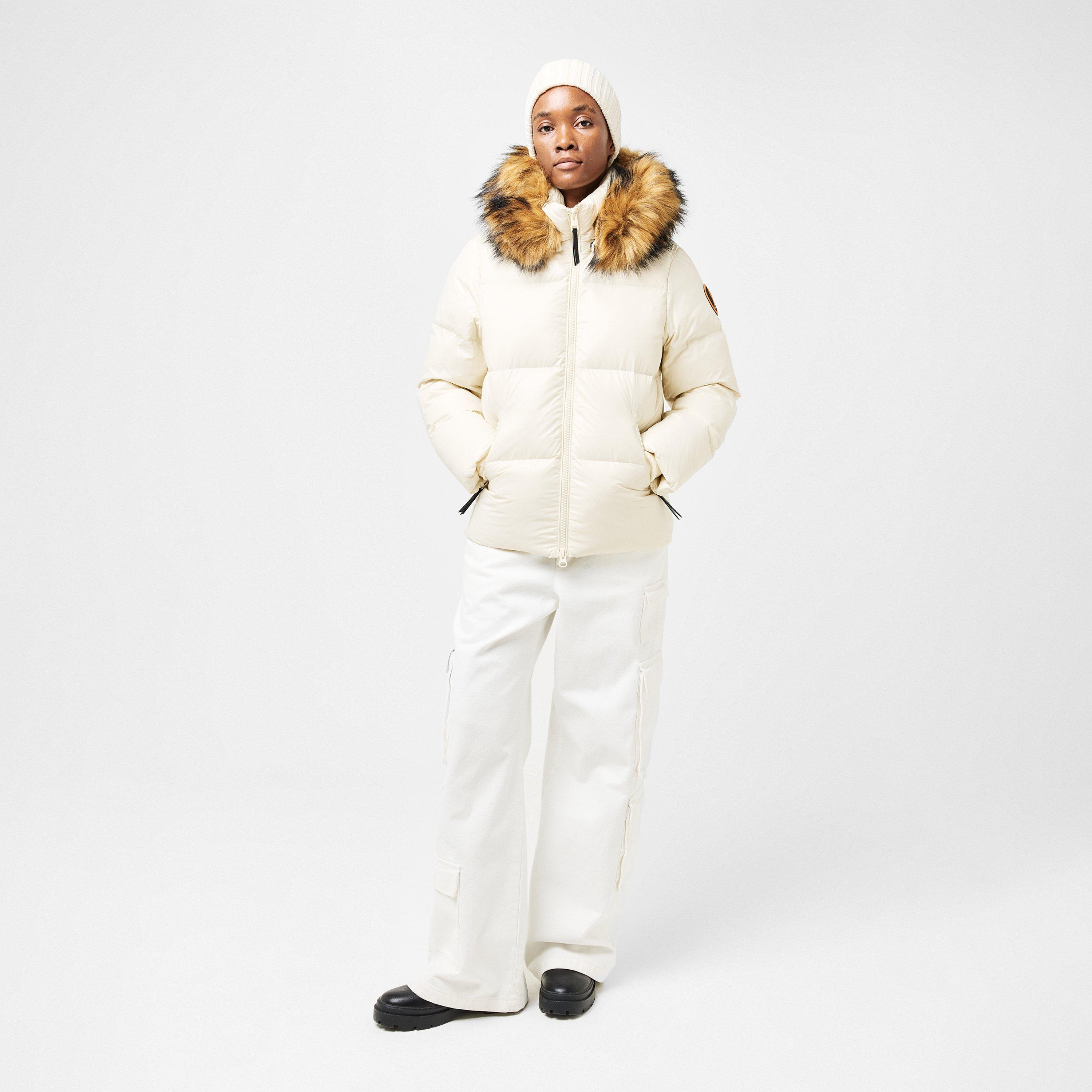 Cream - Arctic Army - Women's Puffer OG Hooded Long Sleeve Short Puffer Jacket - 6