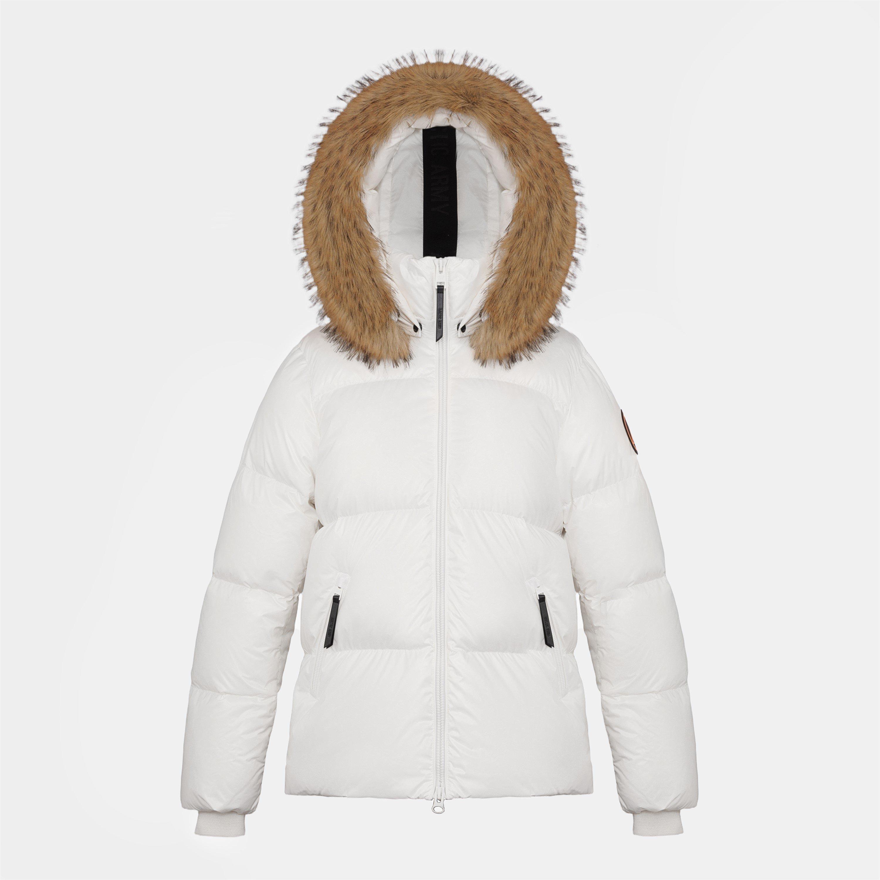 Arctic Army Women's Puffer OG Hooded Long Sleeve Short Puffer Jacket