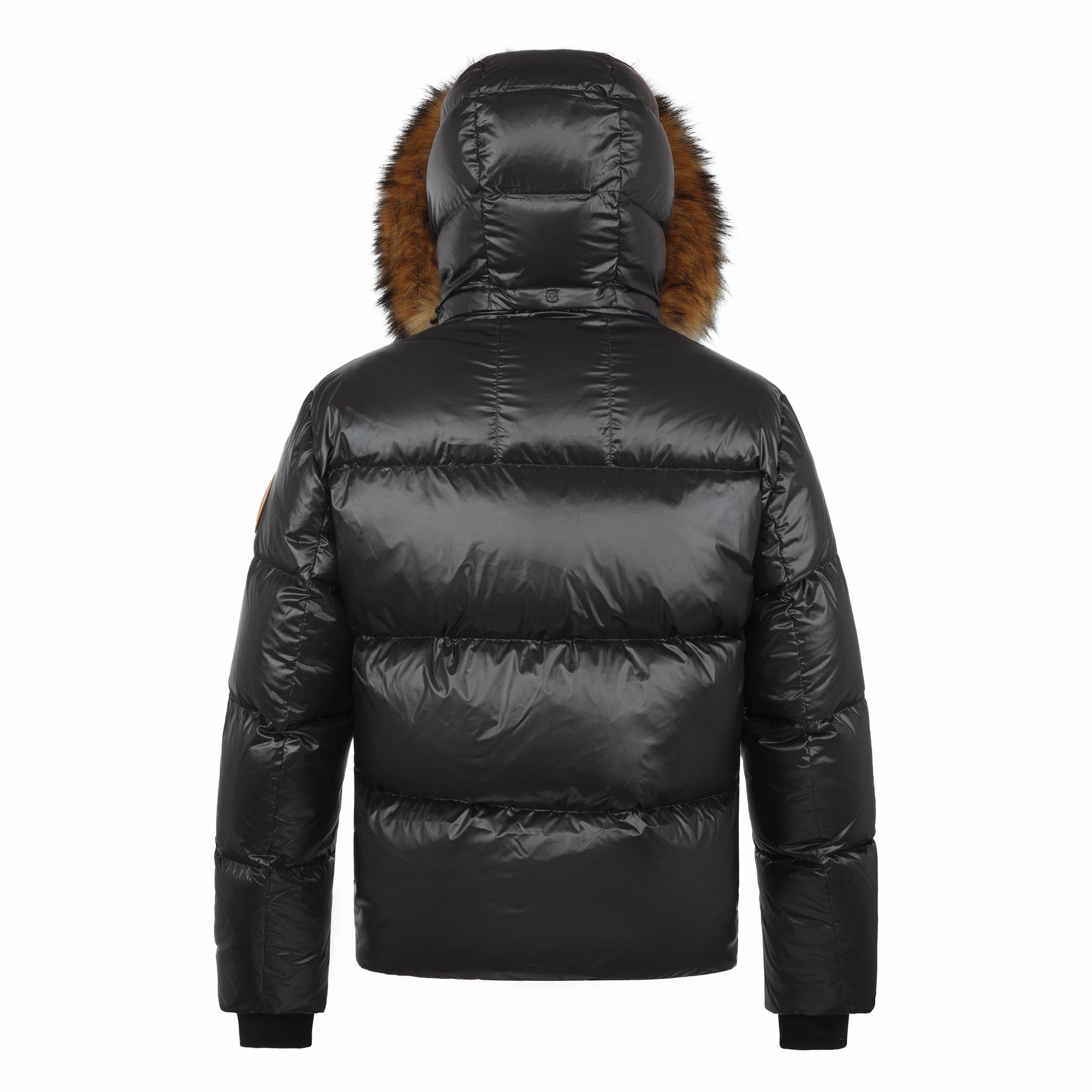 Black - Arctic Army - Men's Puffer OG Hooded Long Sleeve Short Puffer Jacket - 2