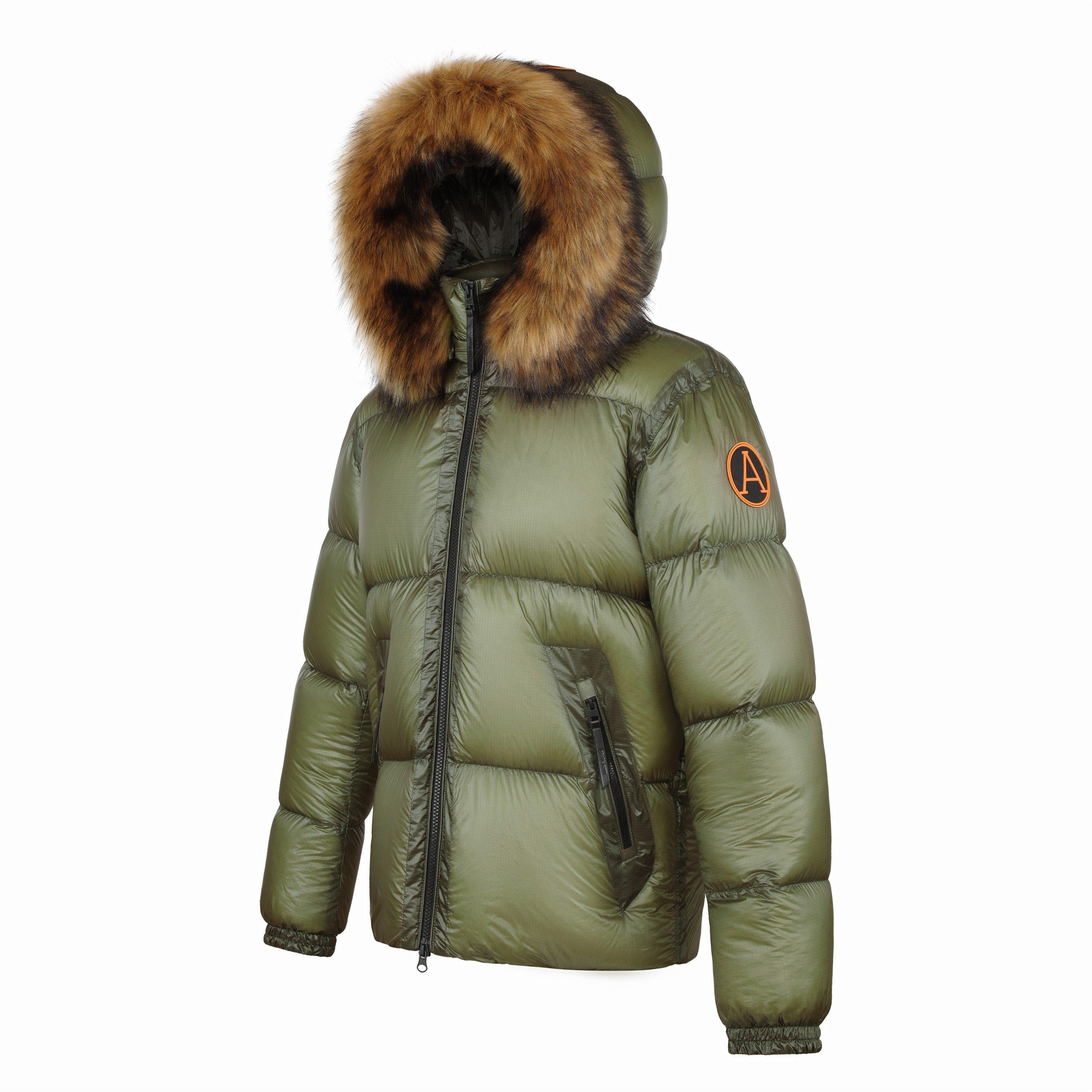 Khaki - Arctic Army - Men's OG Hooded Long Sleeve Standard Fit Short Puffer Jacket - 3