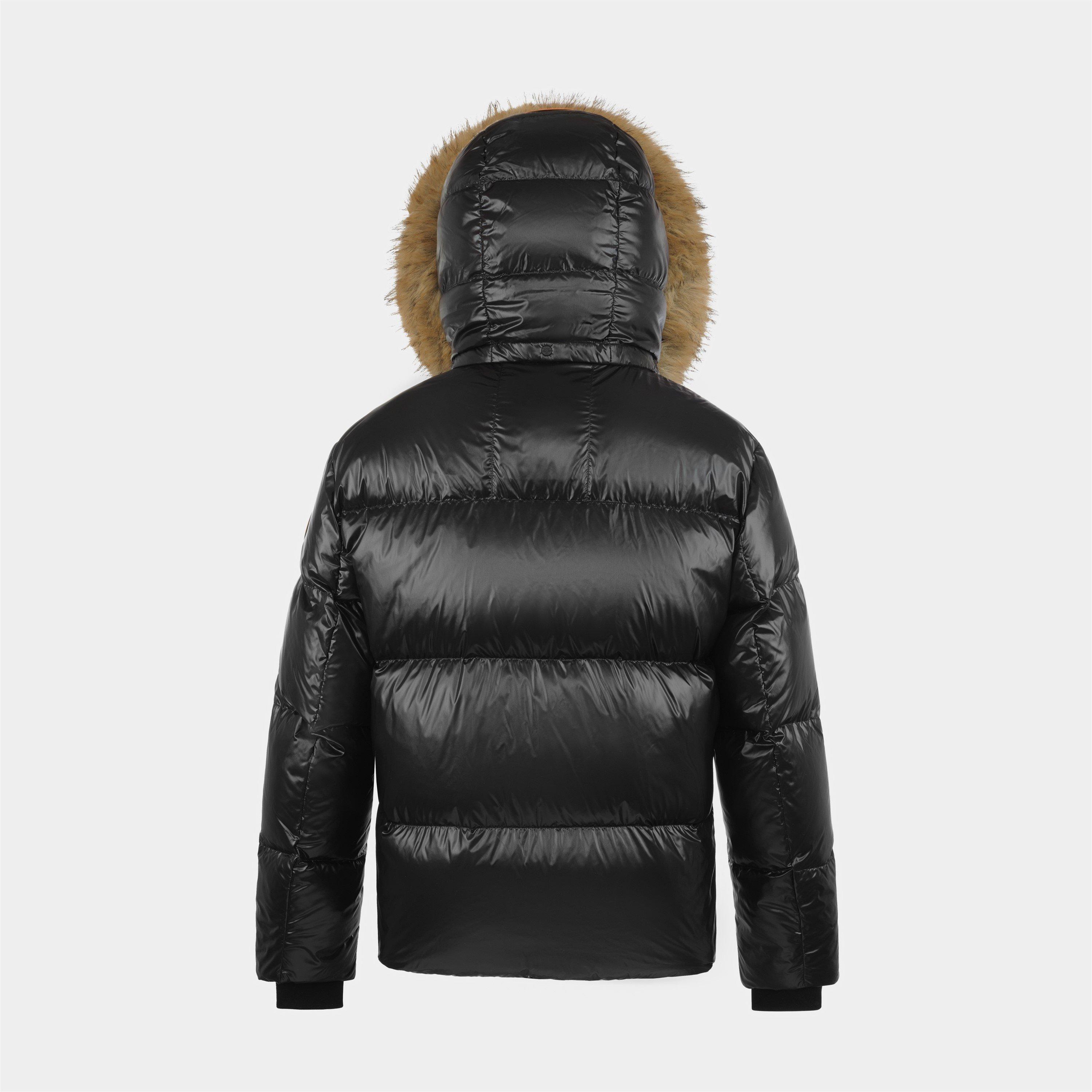 Black - Arctic Army - Men's Puffer OG Hooded Long Sleeve Short Puffer Jacket - 2