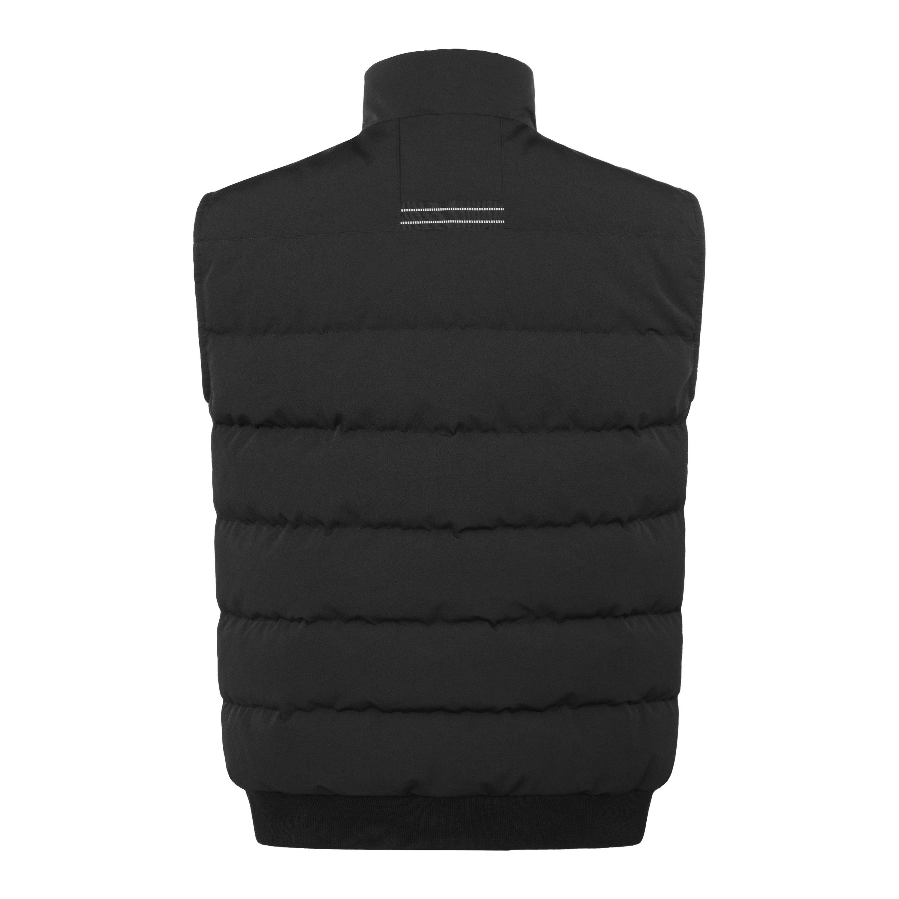 Black - Arctic Army - Men's Muskox Baffle Stitching Stand Collar Gilet - 2