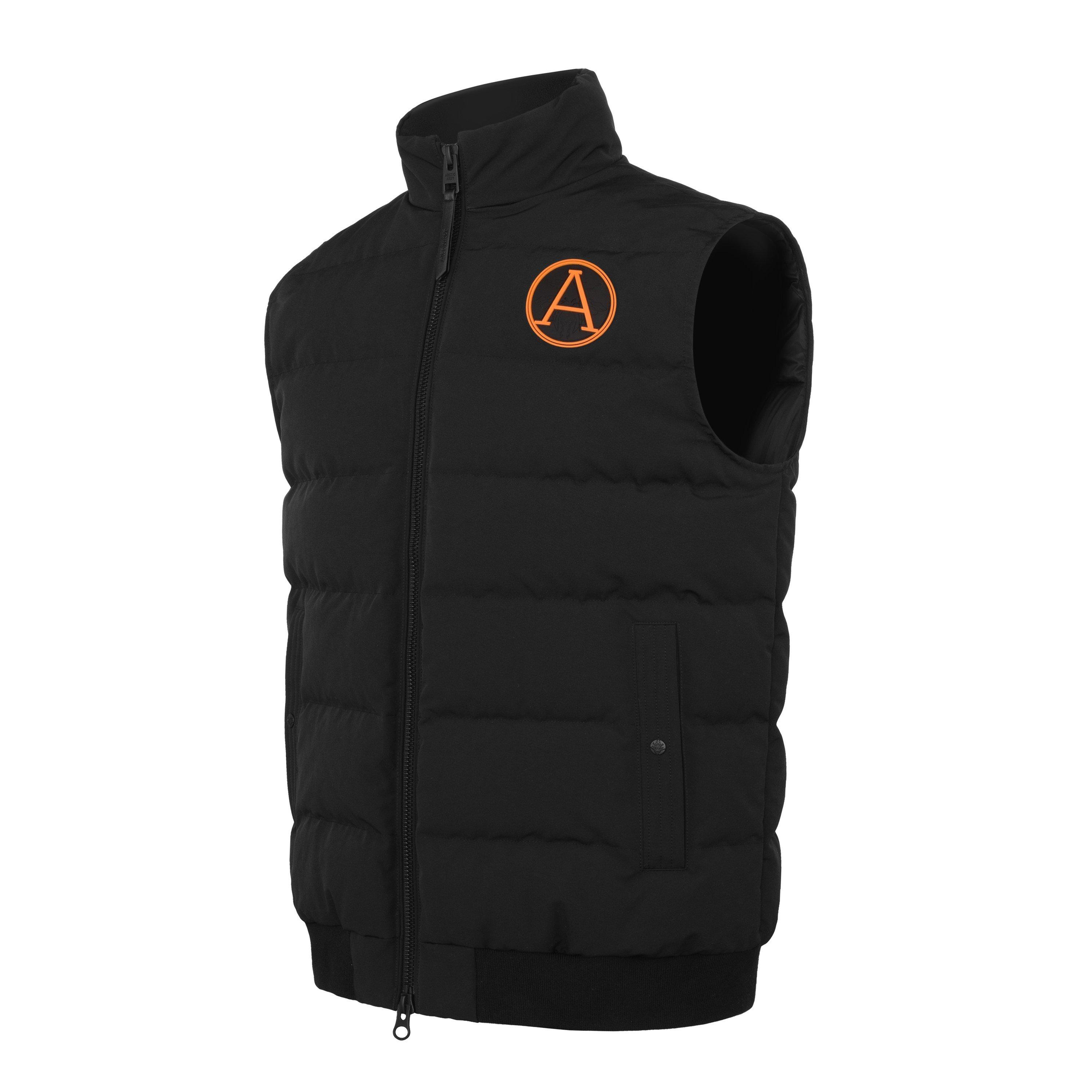 Black - Arctic Army - Men's Muskox Baffle Stitching Stand Collar Gilet - 3