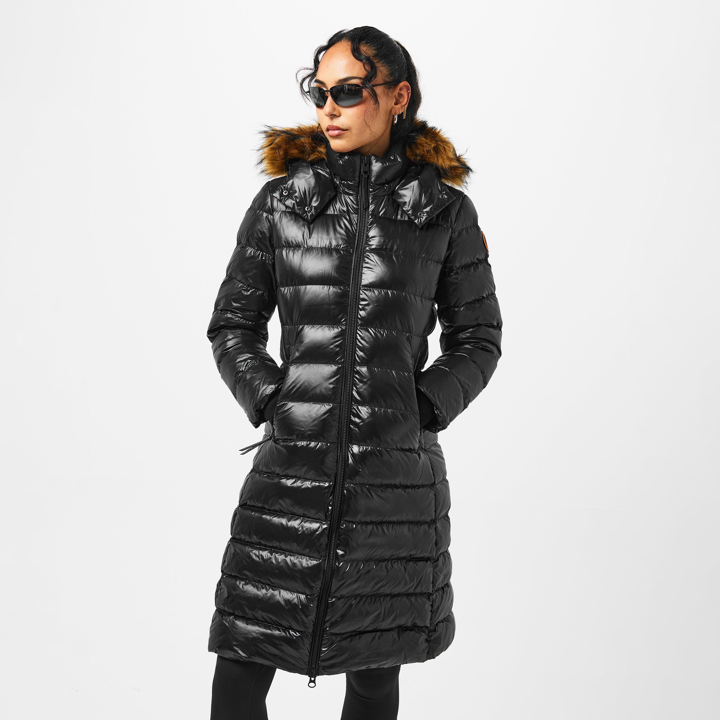 Nero - Arctic Army - Women's Arctic Long Puffer Water Resistant Detachable Hood Calf Length Jacket - 3