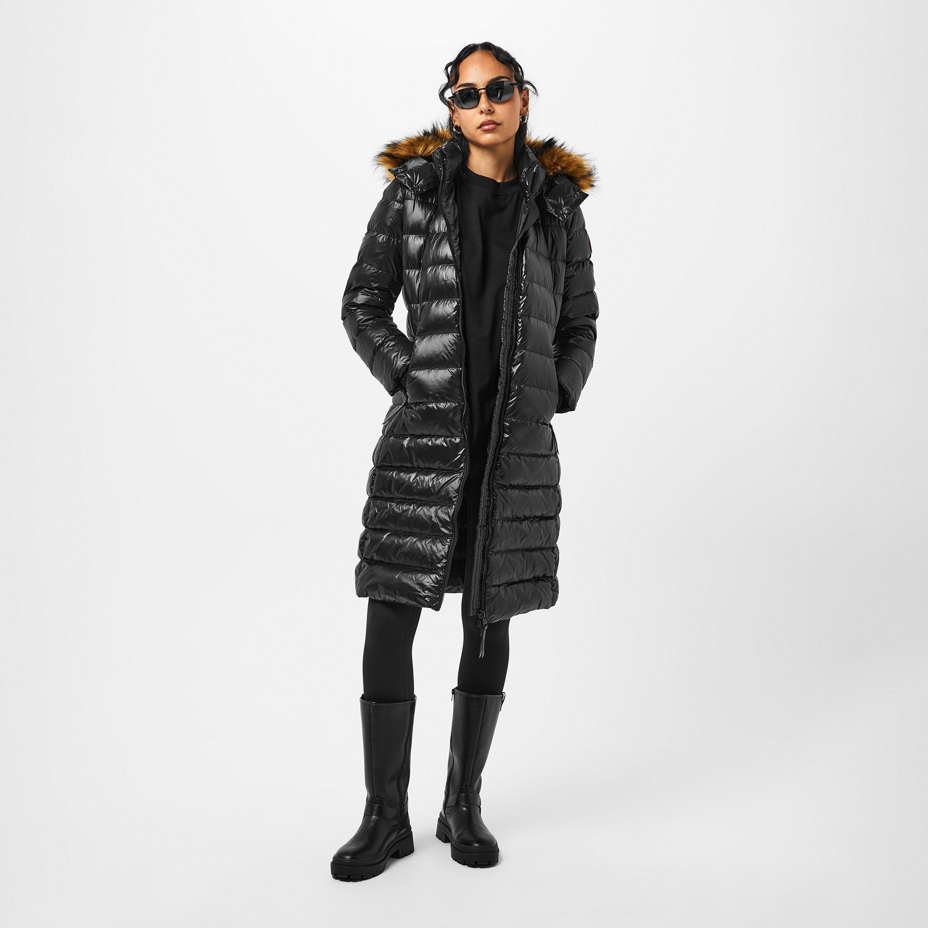 Nero - Arctic Army - Women's Arctic Long Puffer Water Resistant Detachable Hood Calf Length Jacket - 6