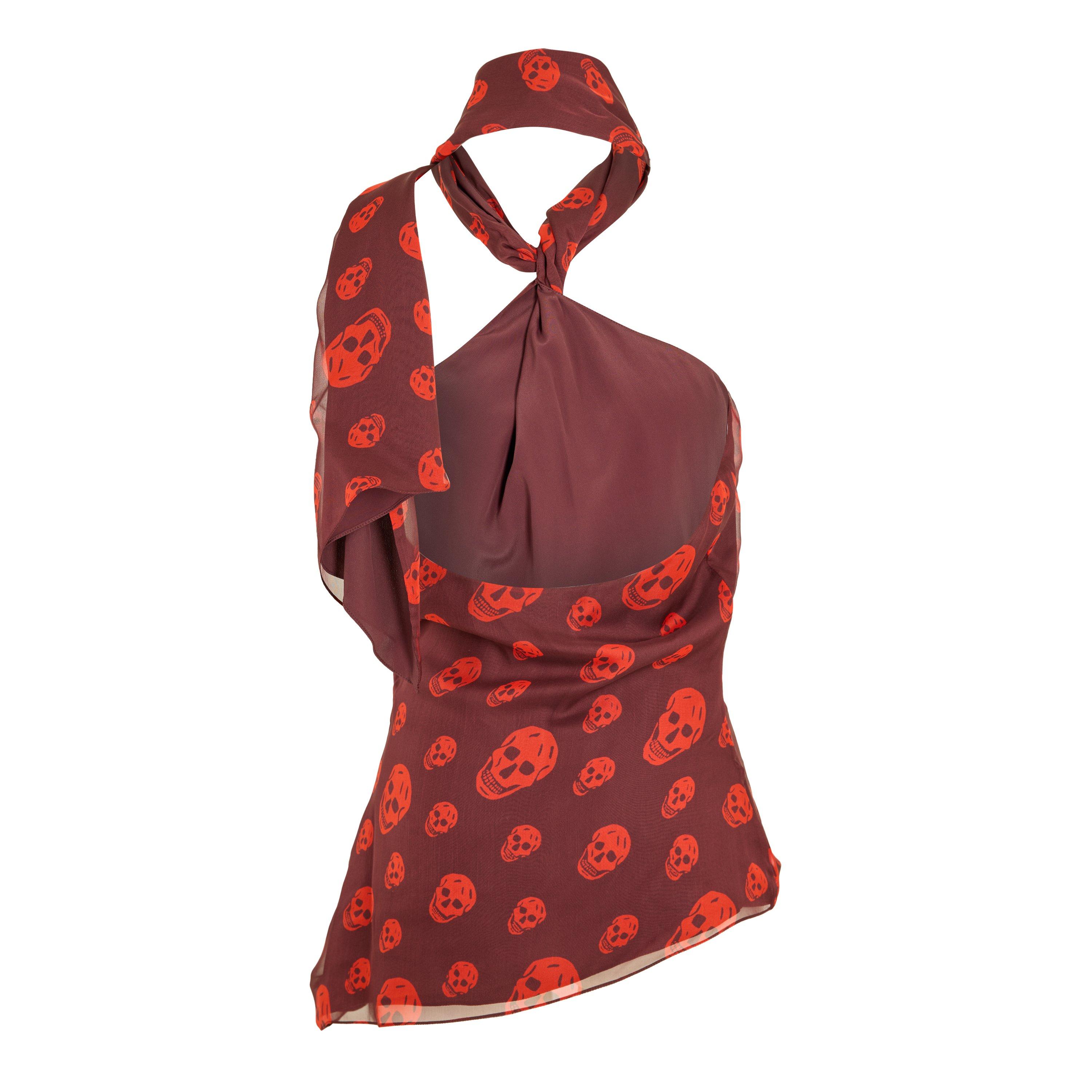 Oxblood - Alexander McQueen - Alex Skull Scrf Top Ld61 - 2