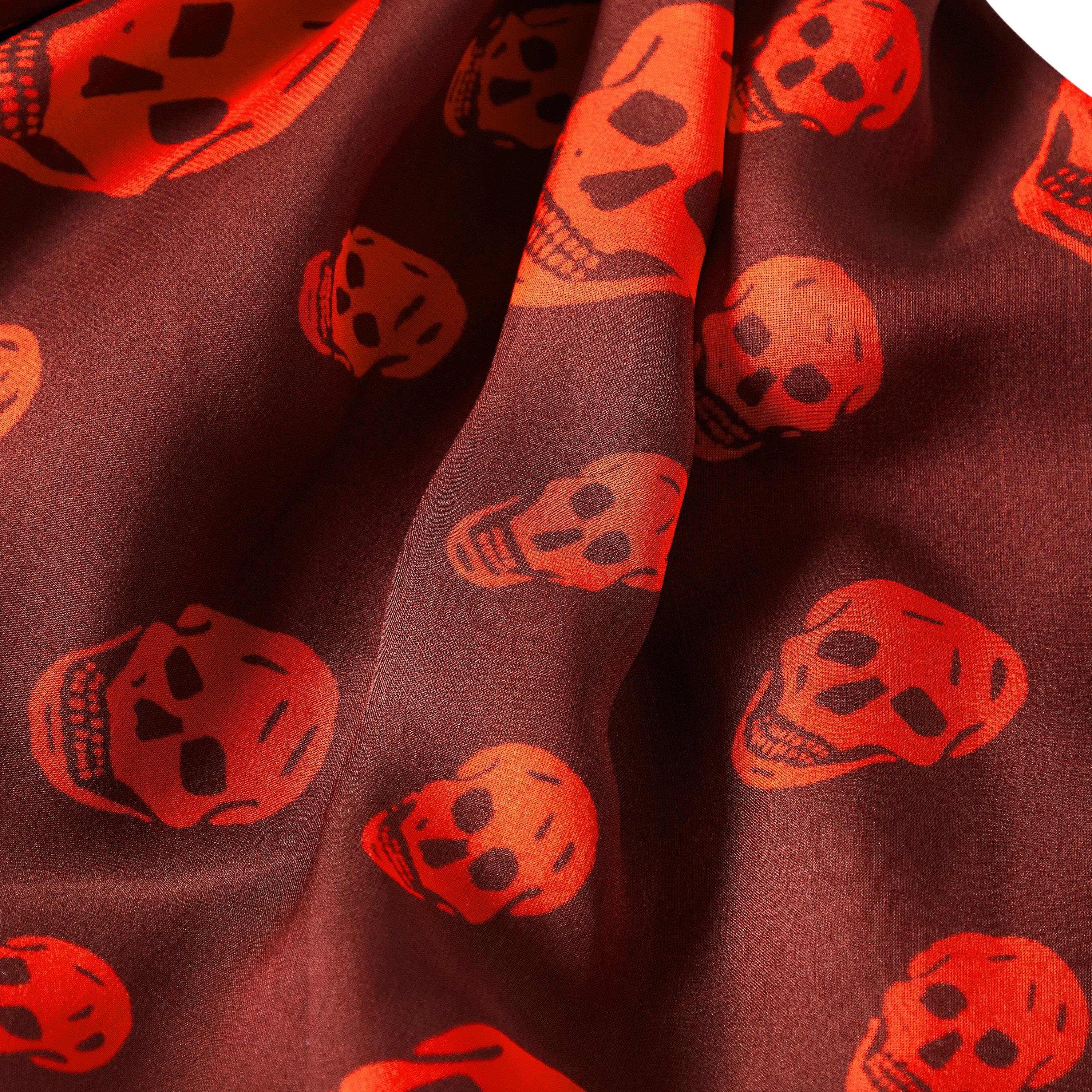 Oxblood - Alexander McQueen - Women's Alex Skull Scarf Woven Cami Vest - 5