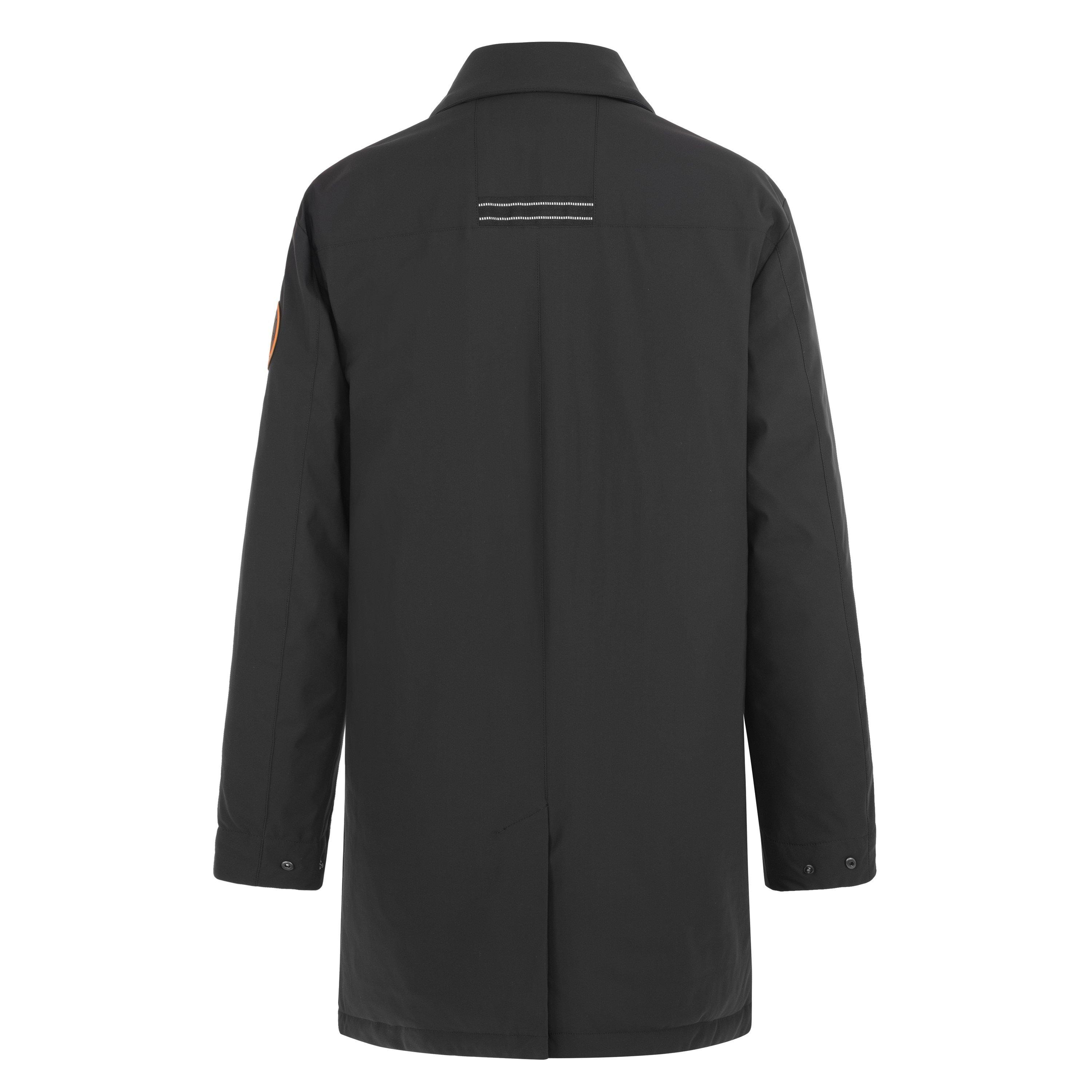 Black - Arctic Army - Men's  Long Weather-Resistant Overcoat - 2