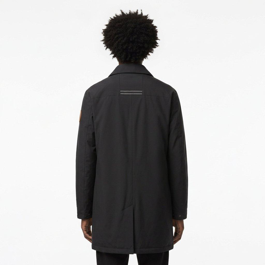 Black - Arctic Army - Men's  Long Weather-Resistant Overcoat - 4