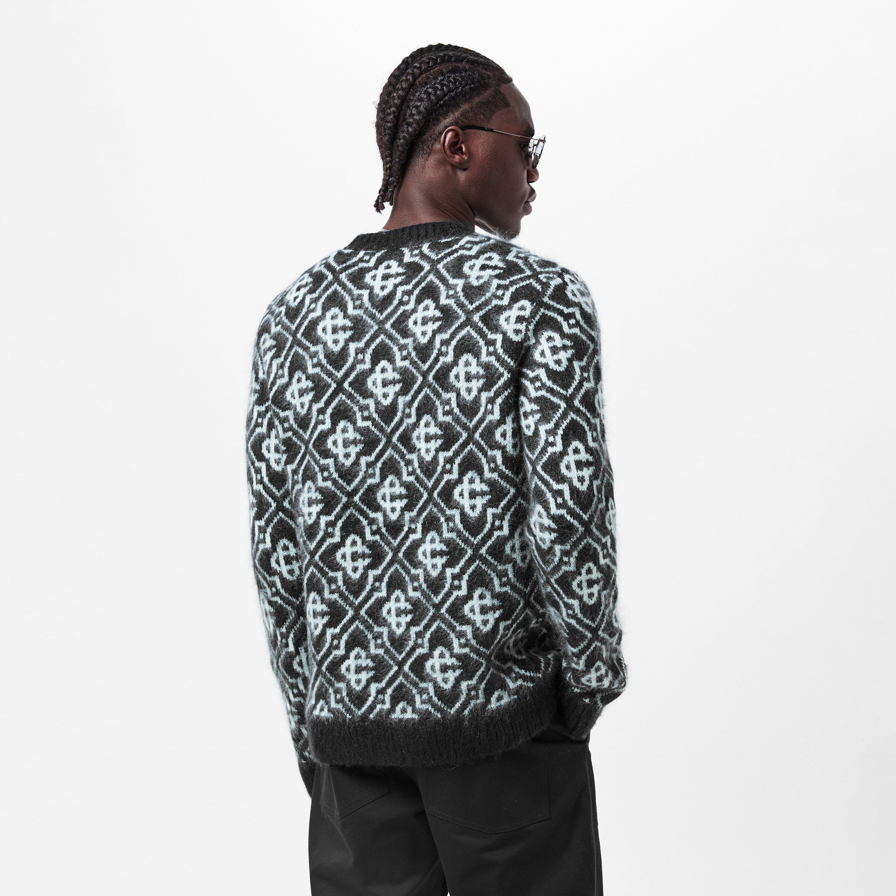 Black - Casablanca - Men's Casa Mono Mohair Crew Neck Jumper - 4