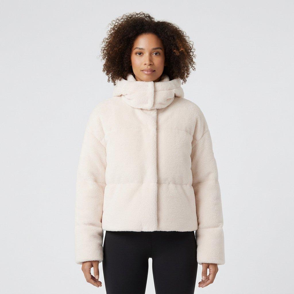 White - Arctic Army - Women's Quilted Water Resistant Short Puffer Jacket - 3