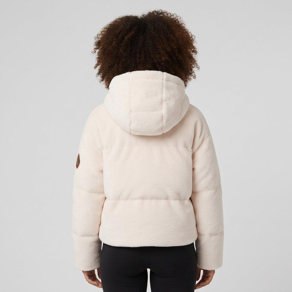 White - Arctic Army - Women's Quilted Water Resistant Short Puffer Jacket - 4