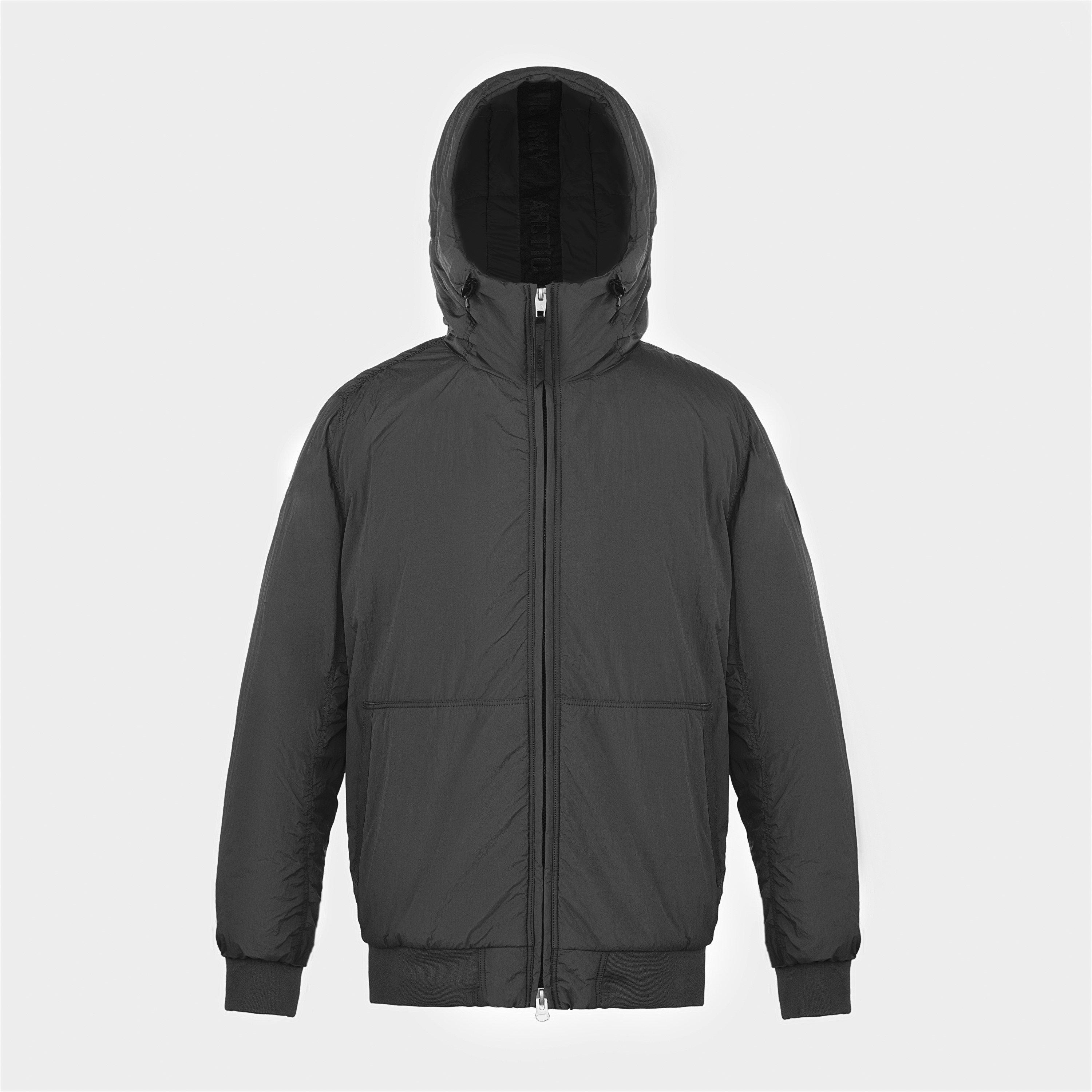 Charcoal - Arctic Army - Men's Lite Reflective Short Puffer Jacket - 1