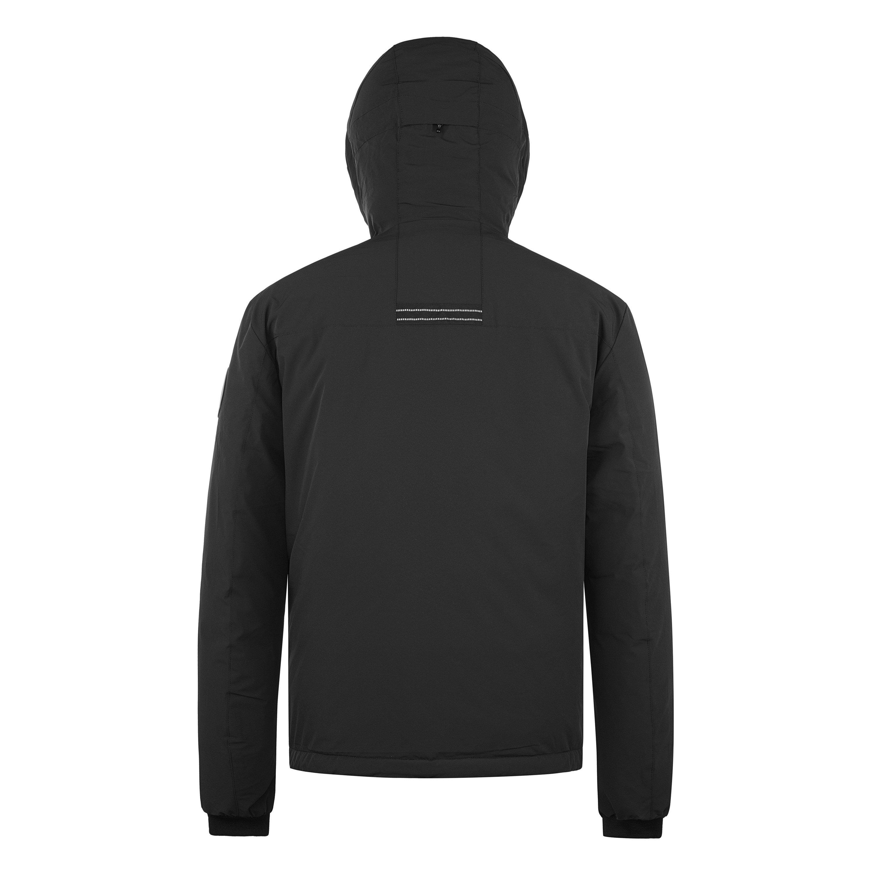 Black - Arctic Army - Men's Aurora LW Puffer Reflective Long Sleeve Short Puffer Jacket - 5