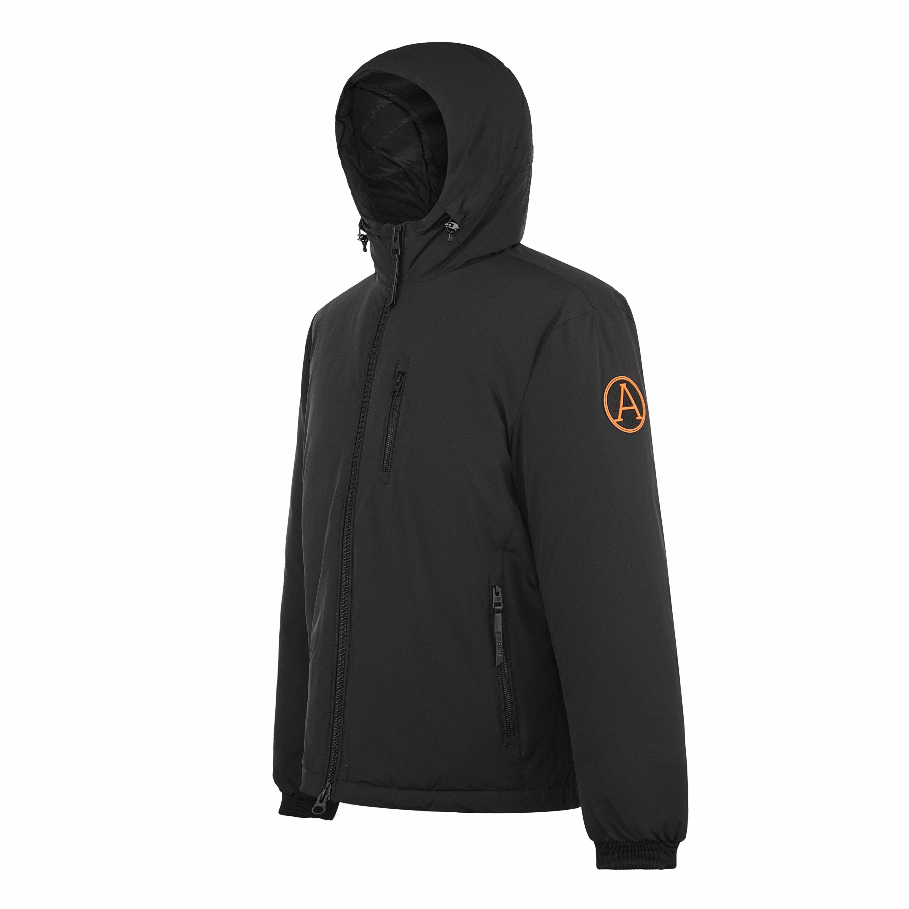 Black - Arctic Army - Men's Aurora LW Puffer Reflective Long Sleeve Short Puffer Jacket - 6