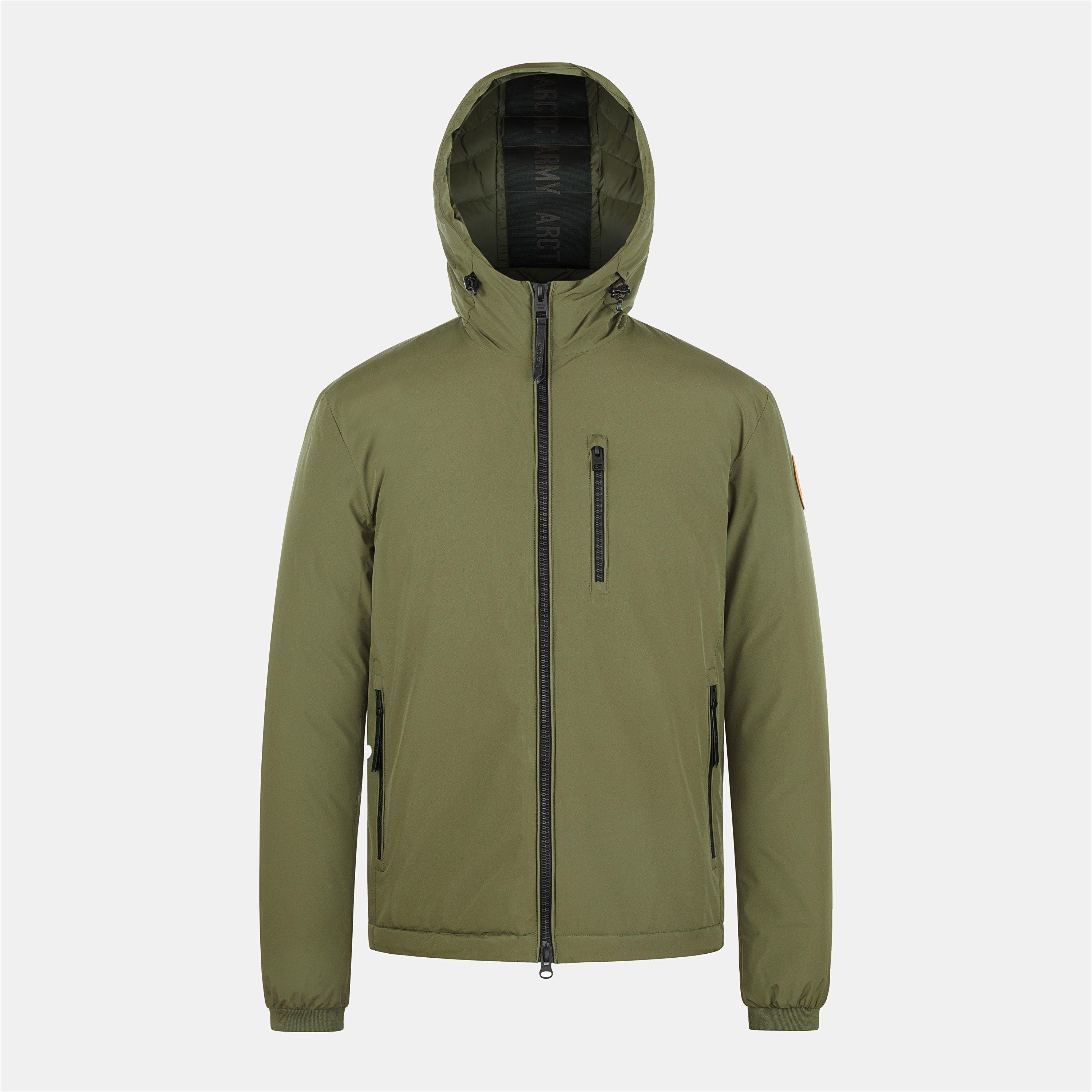 Arctic Army Men's Aurora LW Puffer Reflective Long Sleeve Short Puffer Jacket