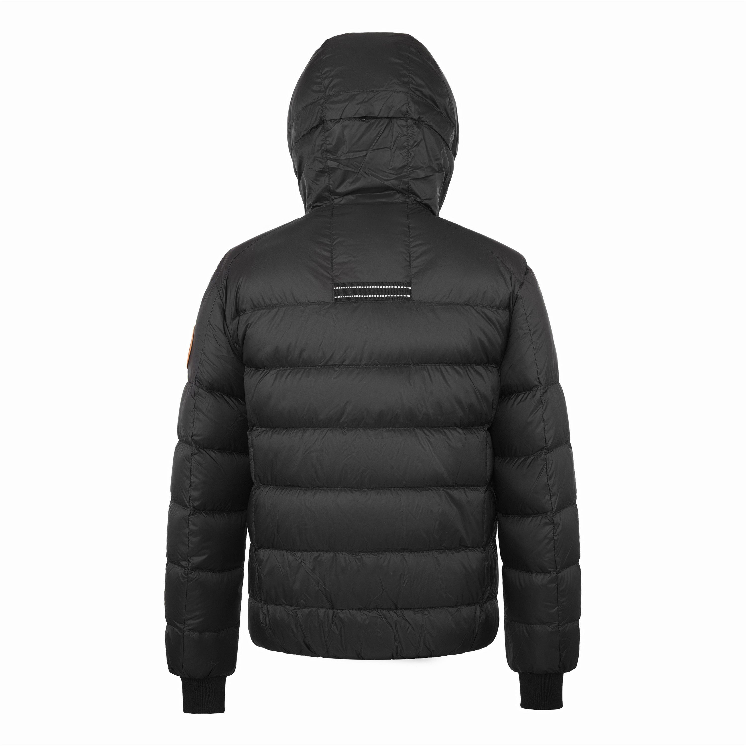 Black - Arctic Army - Men's  Polar LW Puff Hooded Long Sleeve Short Puffer Jacket - 2