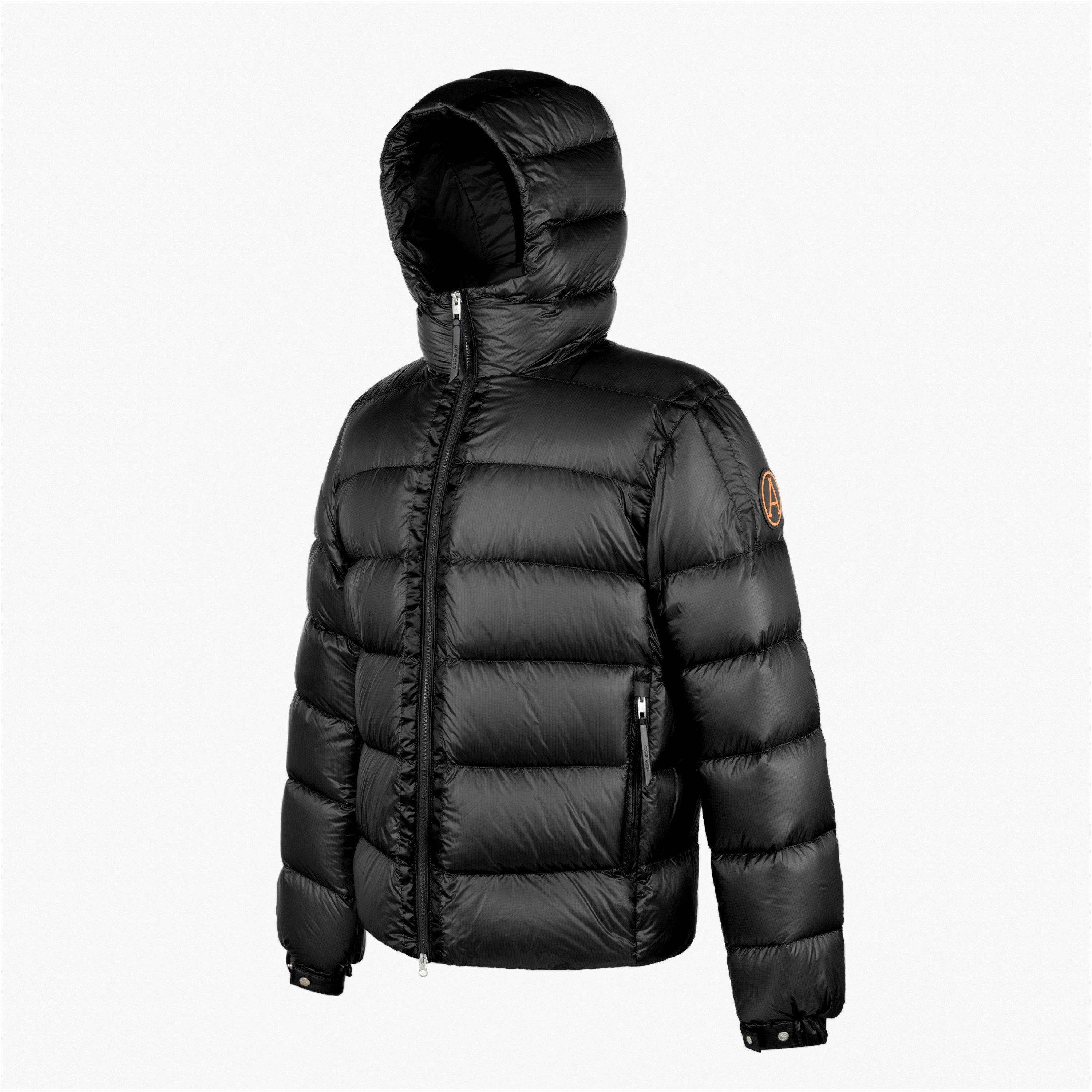 Black - Arctic Army - Men's Polar LW Puff Hooded Long Sleeve Short Puffer Jacket - 3