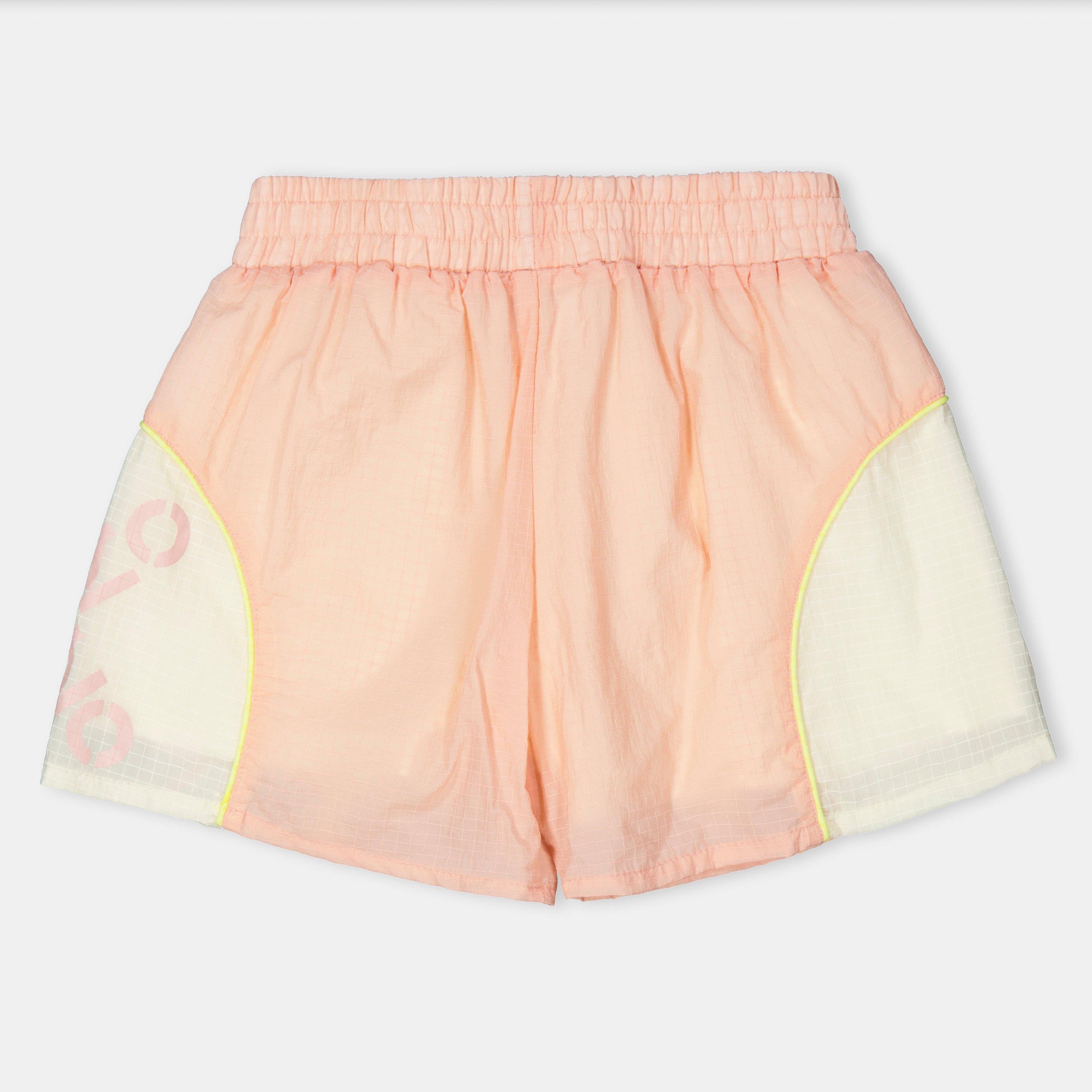 Pink - Kenzo - Kids' Logo Fleece Jogger Shorts - 2