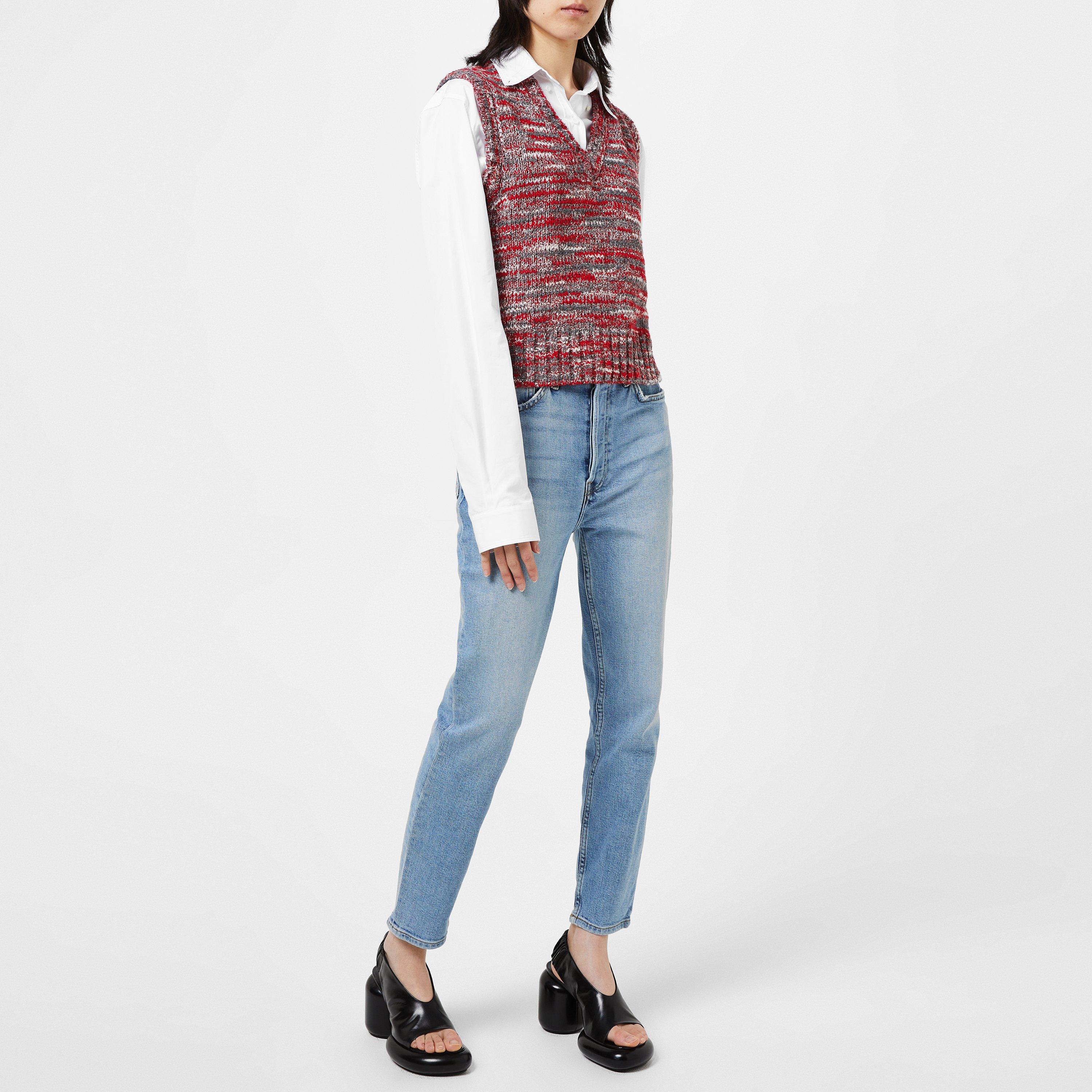 Red Multi - Redone - 60s Sweater Vest - 2