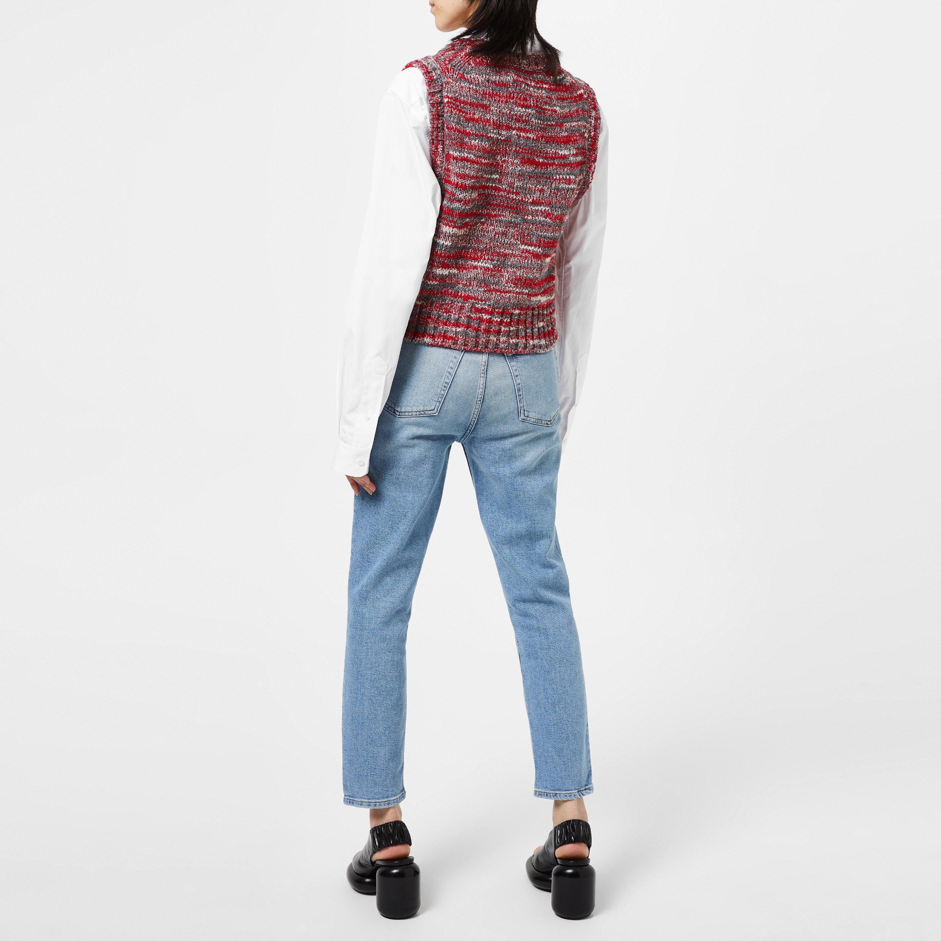 Red Multi - Redone - 60s Sweater Vest - 3