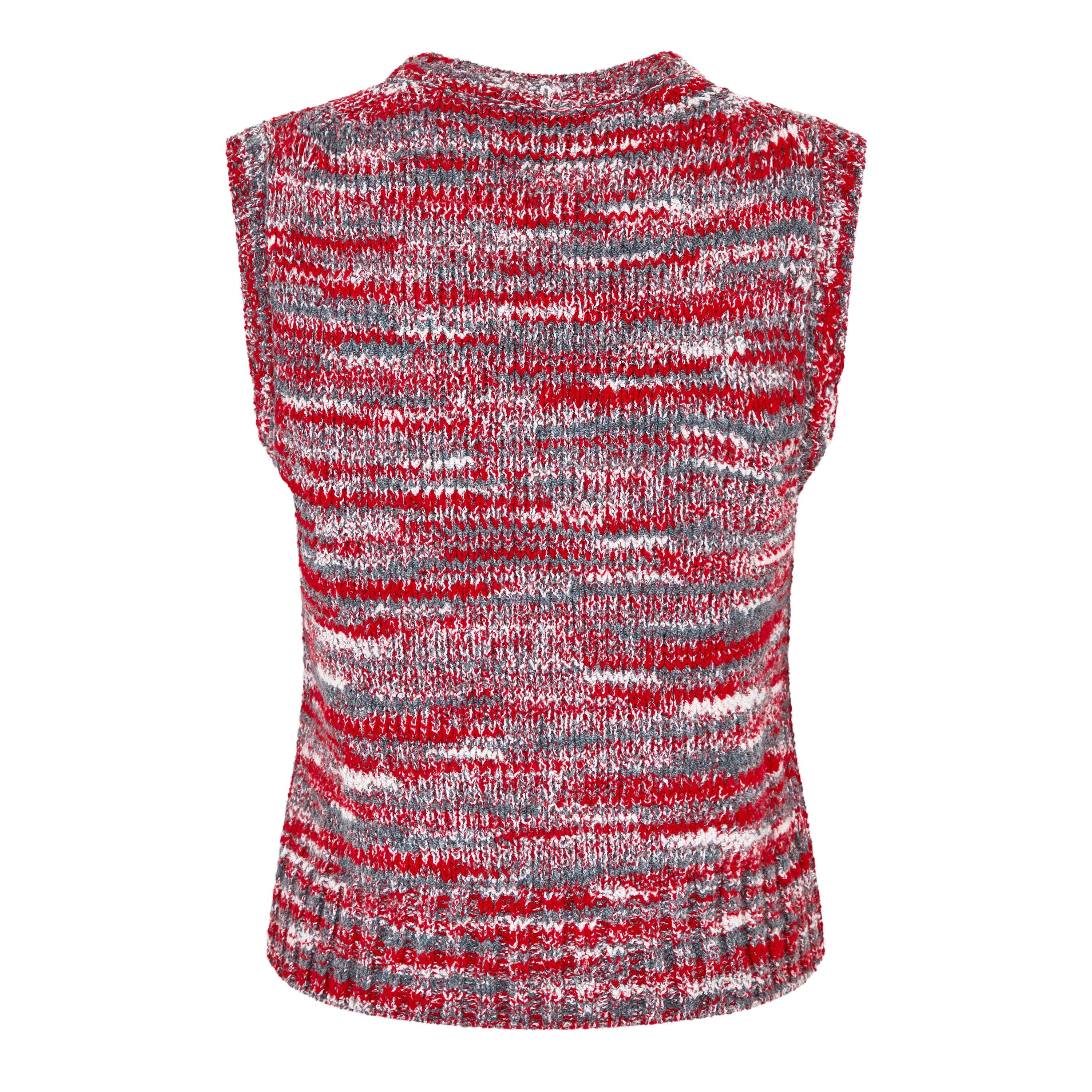 Red Multi - Redone - 60s Sweater Vest - 5