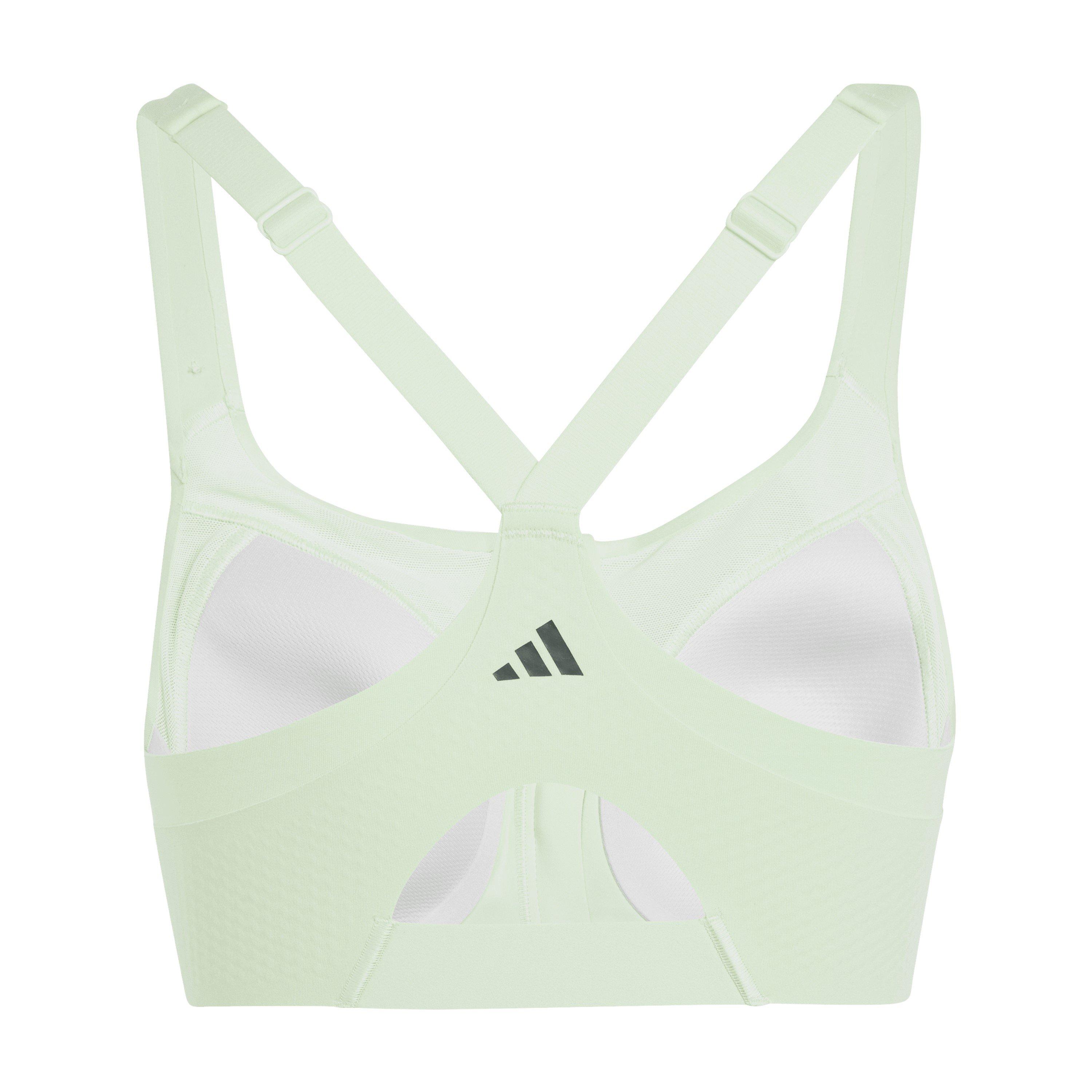 Grøn - adidas - Tlrdim Lux Zip High Impact Sports Bra Womens - 2