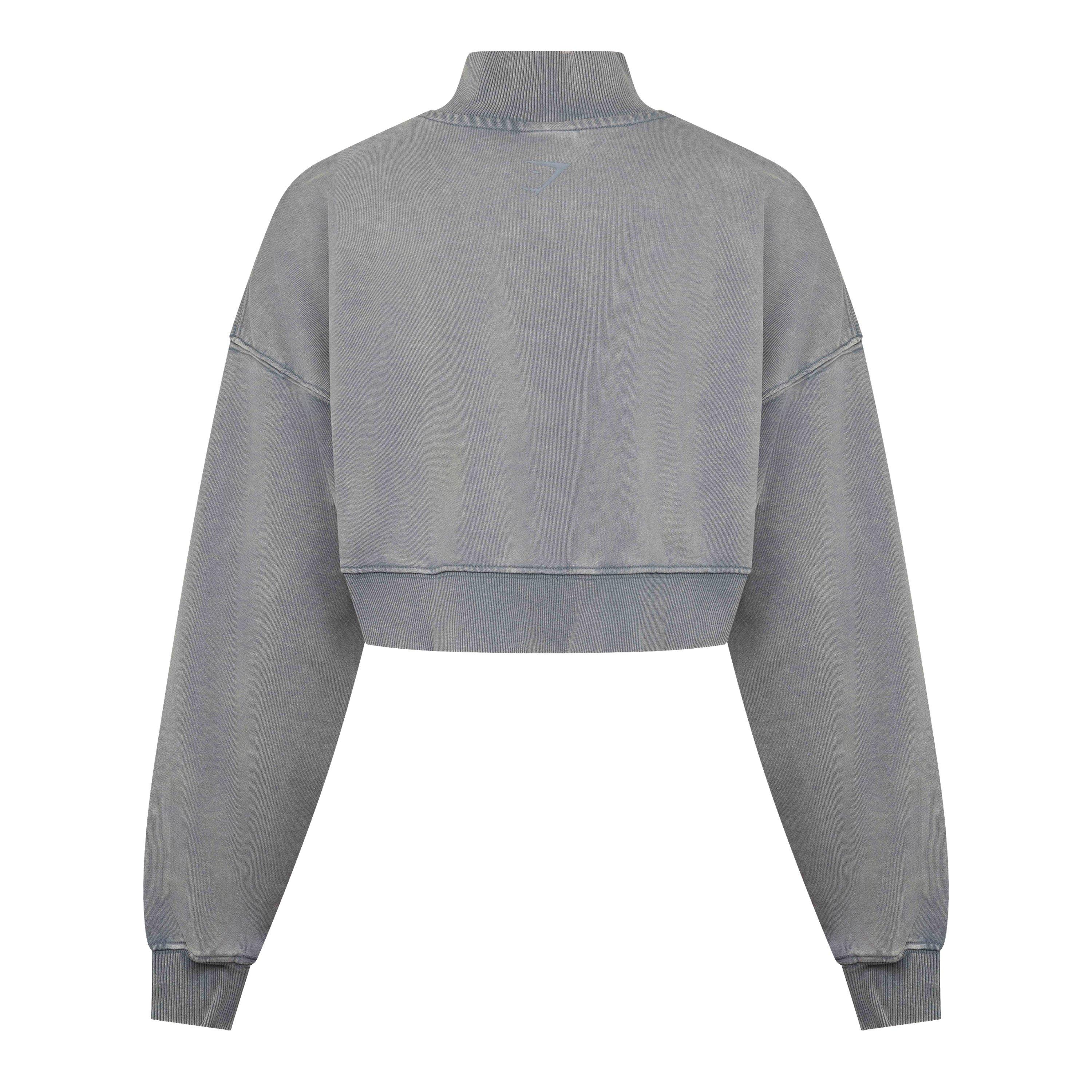 Säurewäsche - Gymshark - Women's Whitney 1/4-Zip Cropped Cotton Pile Fleece Top - 2