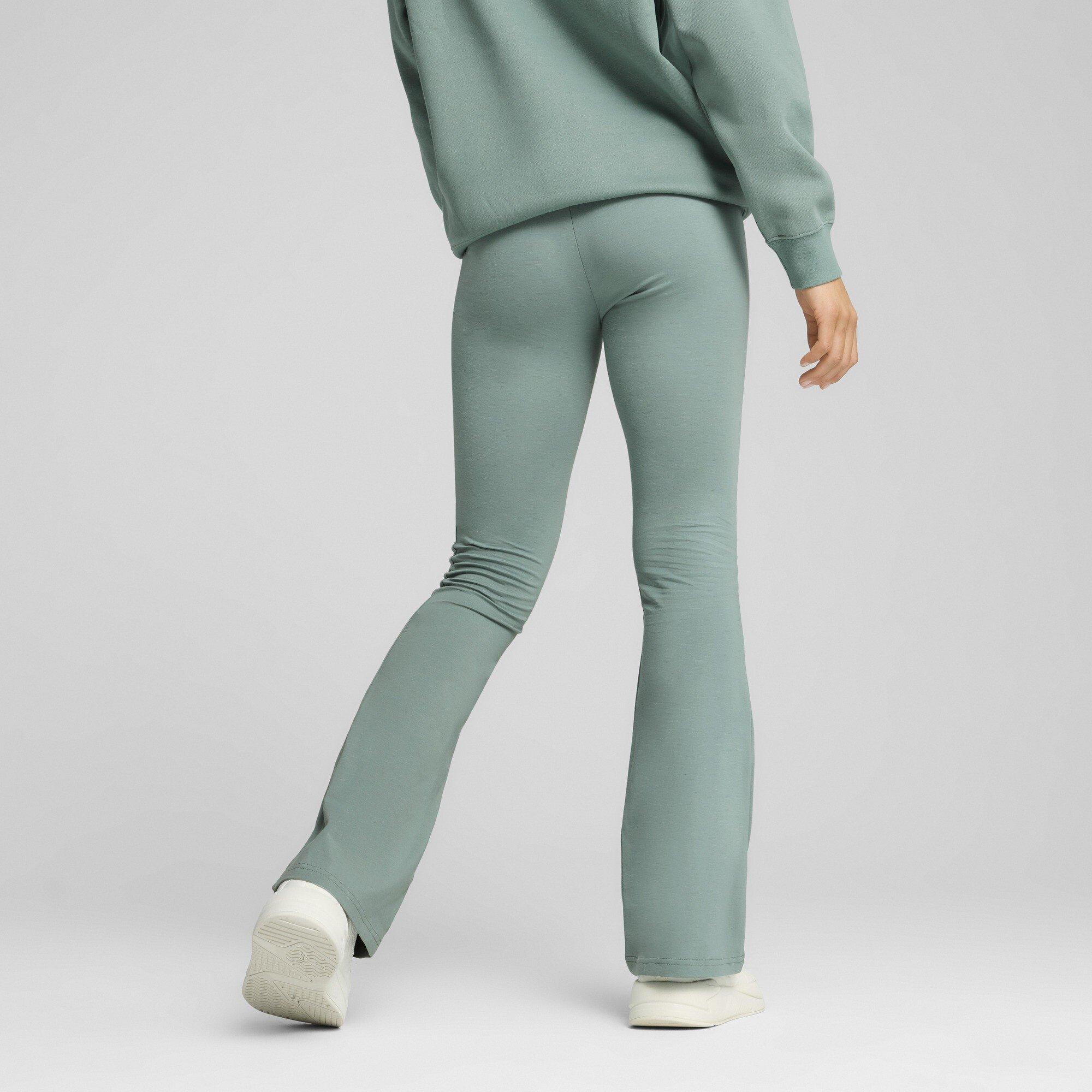 Green Moon - Puma - Ess High-Waist Flared Leggings Trousers Womens - 4