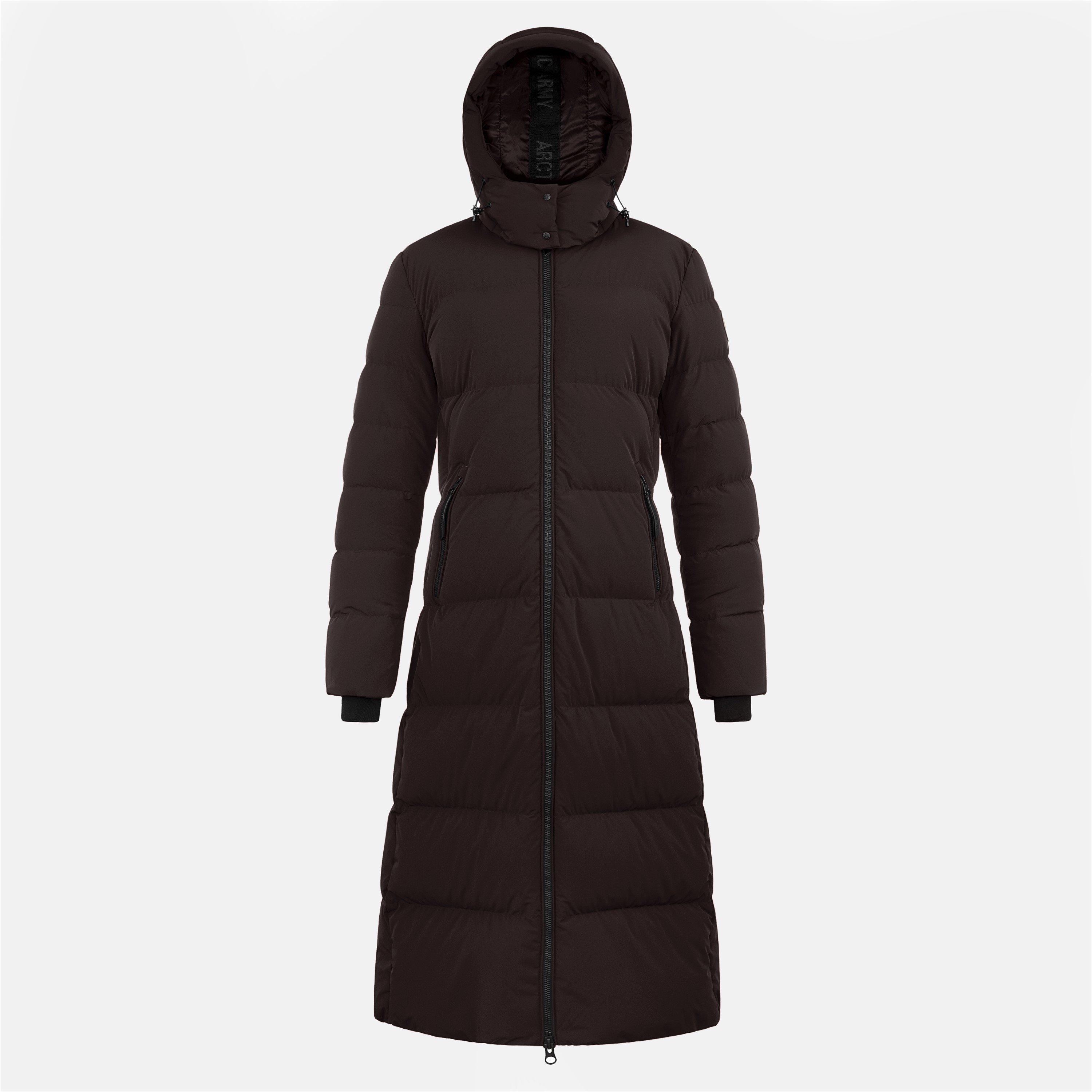 Women's Orca XLng Puffer Calf Length Hooded Long Sleeve Long Puffer Jacket