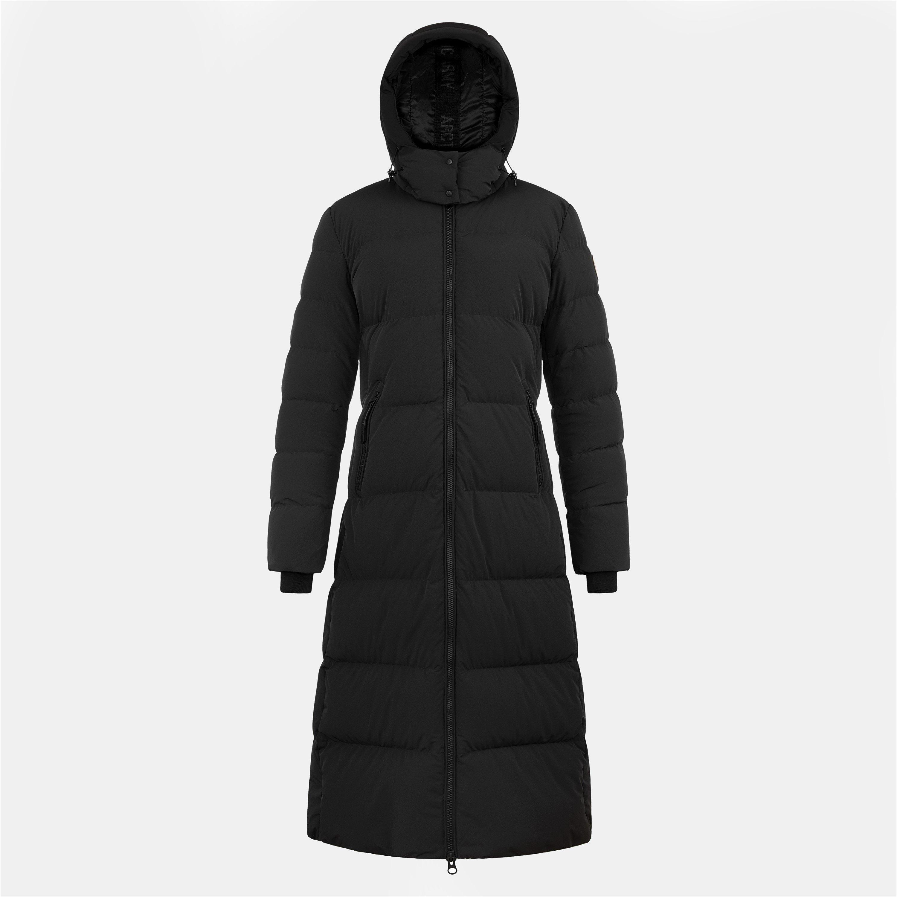 Arctic Army Women's Orca XLng Puffer Calf Length Hooded Long Sleeve Long Puffer Jacket