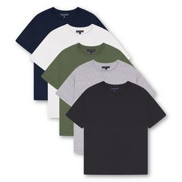 Smith and Jones SJ 5 Pack Pyjama Tops Mens