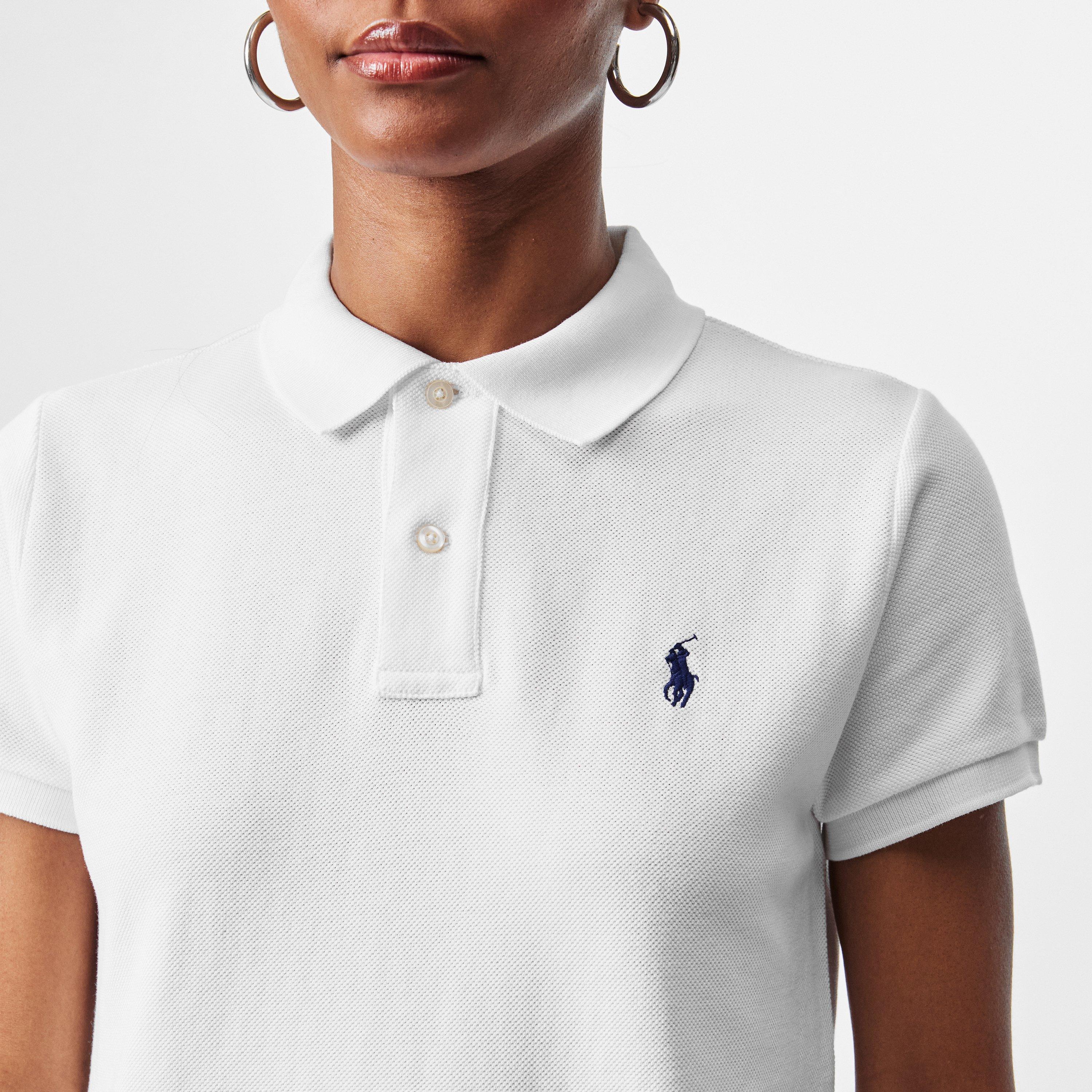 WHITE - Polo Ralph Lauren - Women's Stretch Cotton Sleeveless Polo Dress - 5