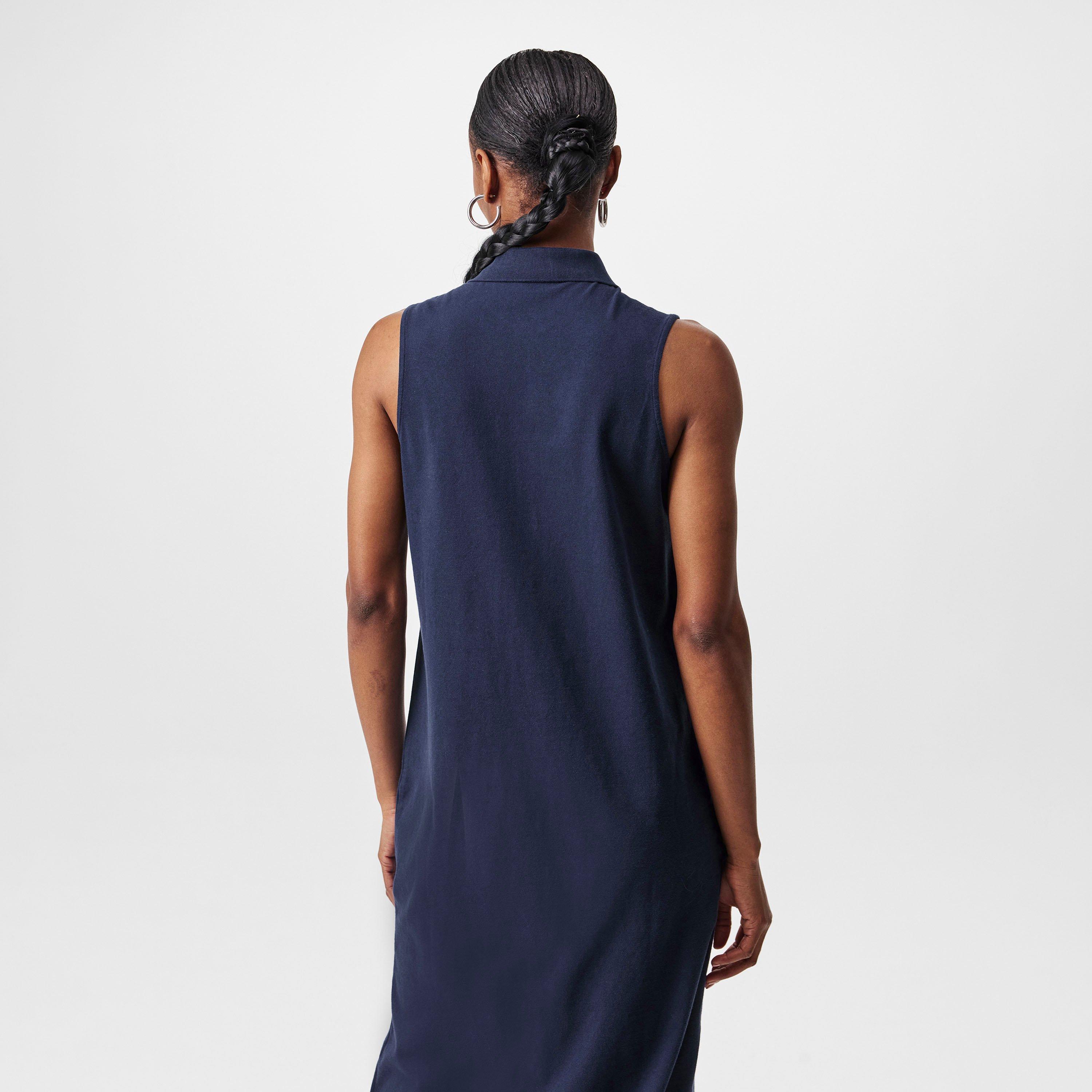NEWPORT NAVY - Polo Ralph Lauren - Women's Stretch Cotton Sleeveless Polo Dress - 4