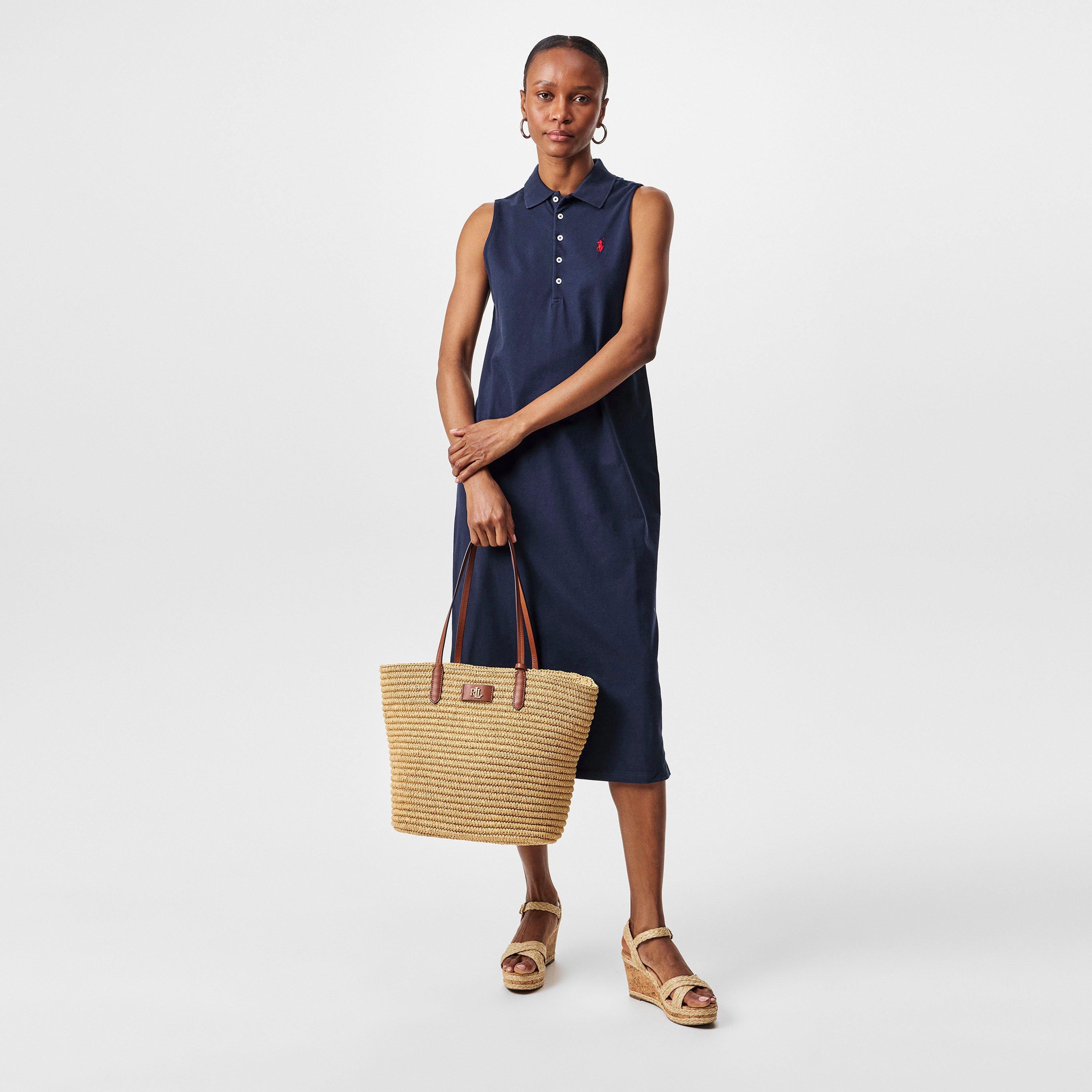 NEWPORT NAVY - Polo Ralph Lauren - Women's Stretch Cotton Sleeveless Polo Dress - 6