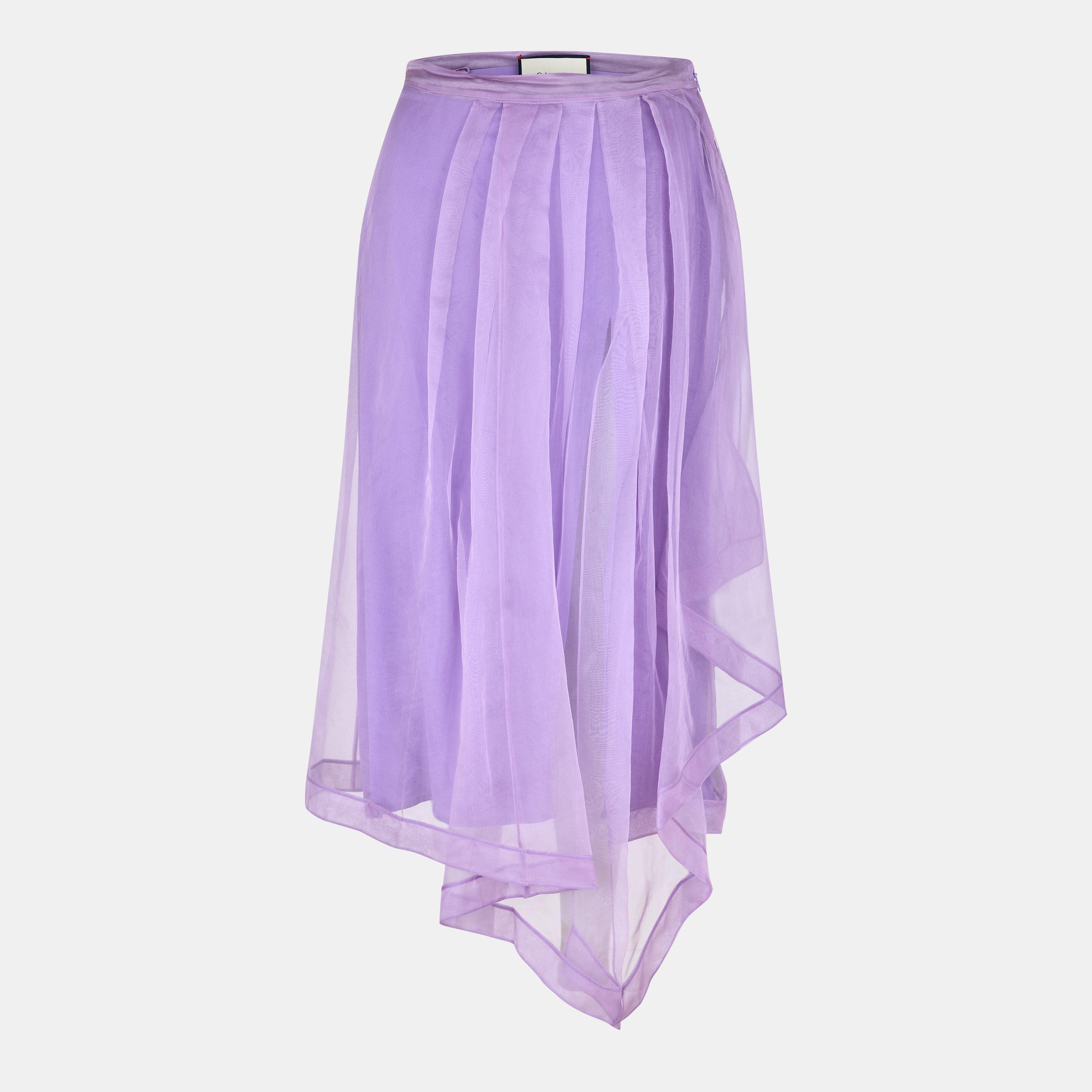 Vbrant Wisteria - Gucci - Women's Geometric Floor-Length Maxi Skirt - 1