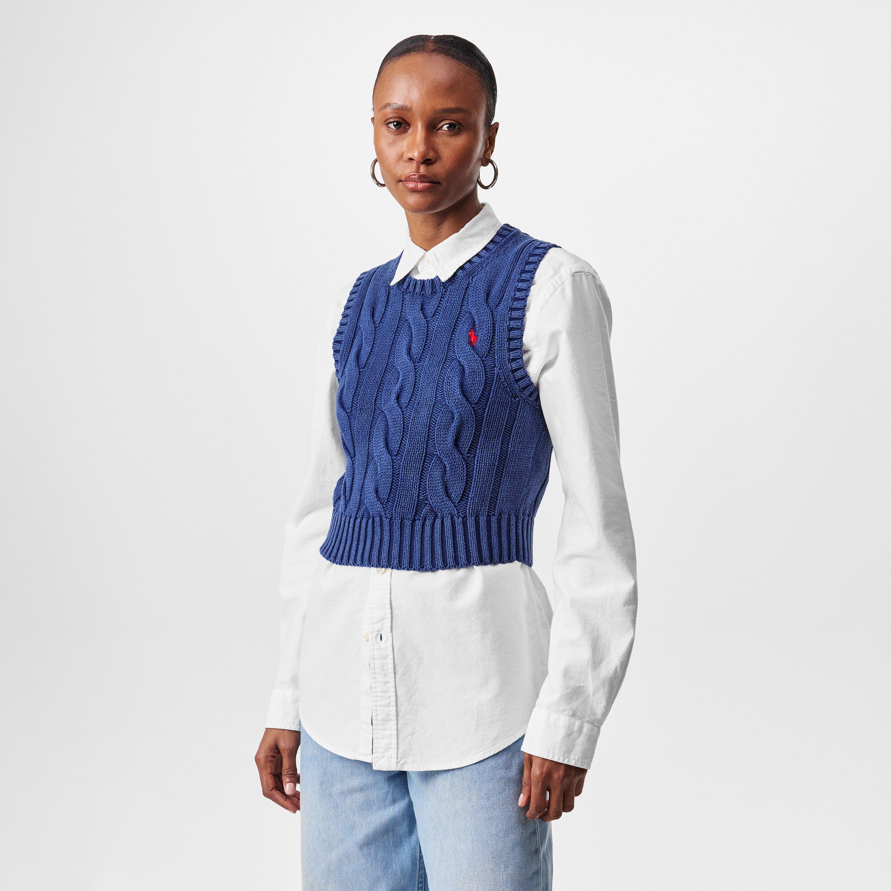 MIDNIGHT ROYAL - Polo Ralph Lauren - Knitted Cable Knit Vest - 3