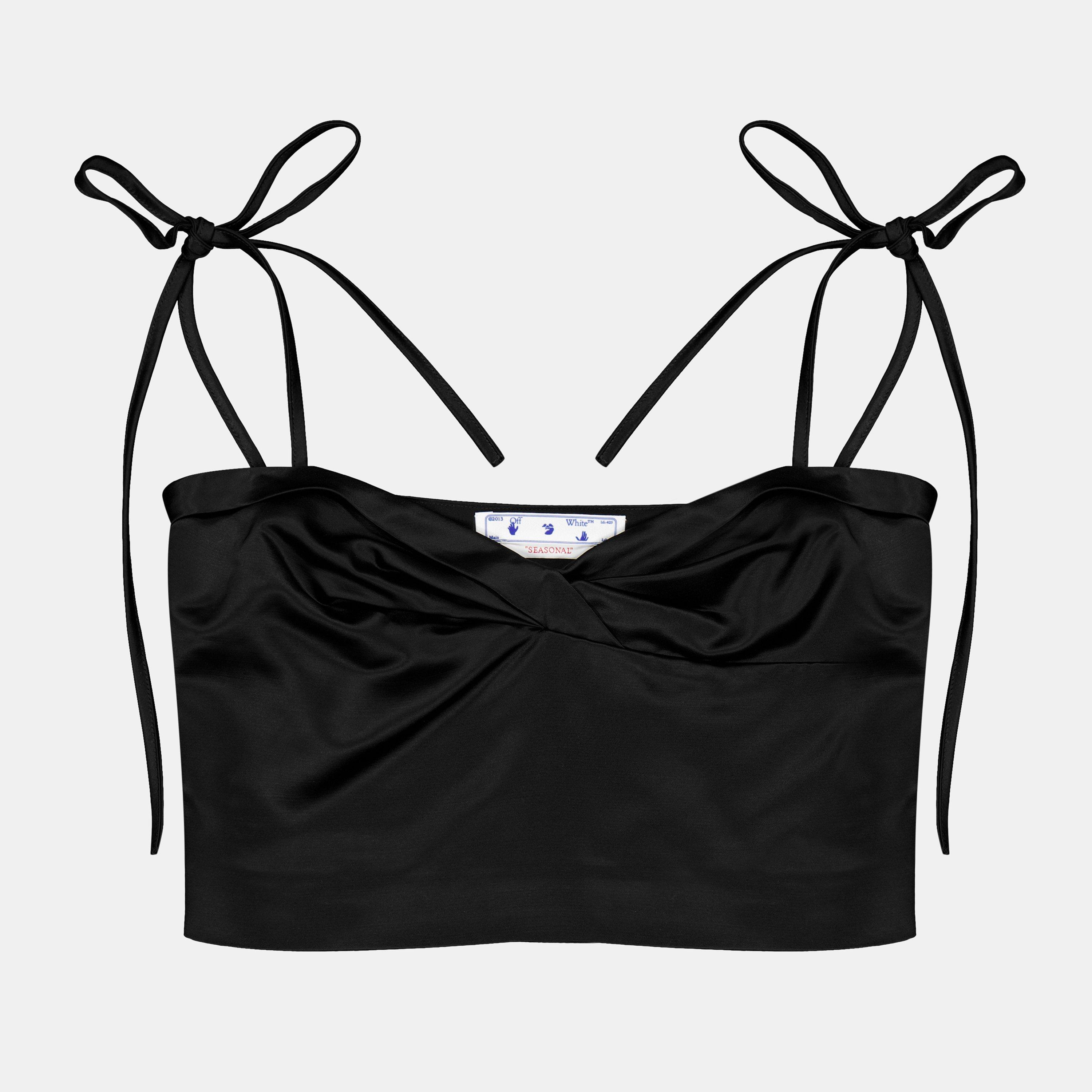 Off White Women's Satin Twist T-Design Top