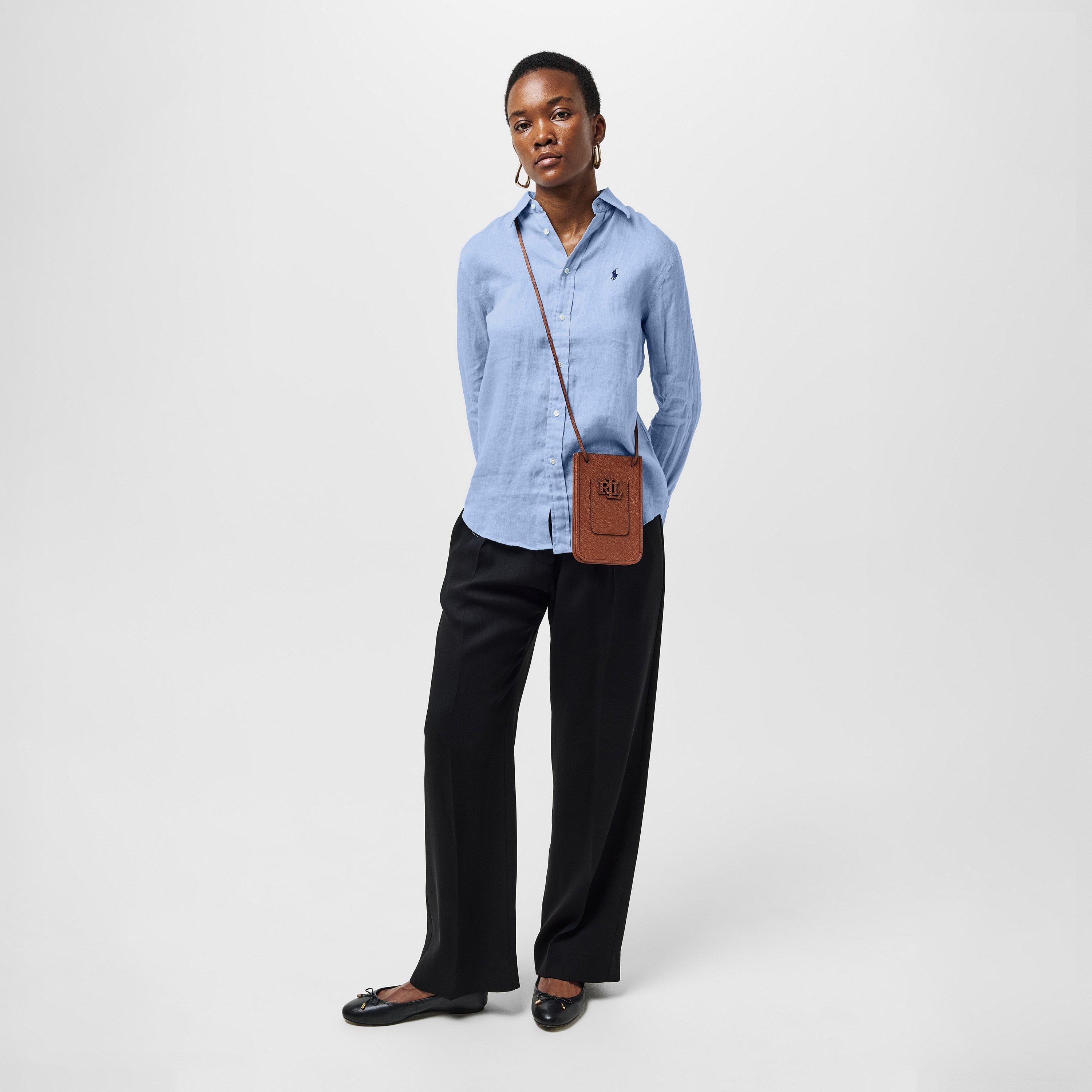 Southport Blue - Polo Ralph Lauren - Women's Linen Long-Sleeve Plain Shirt - 6