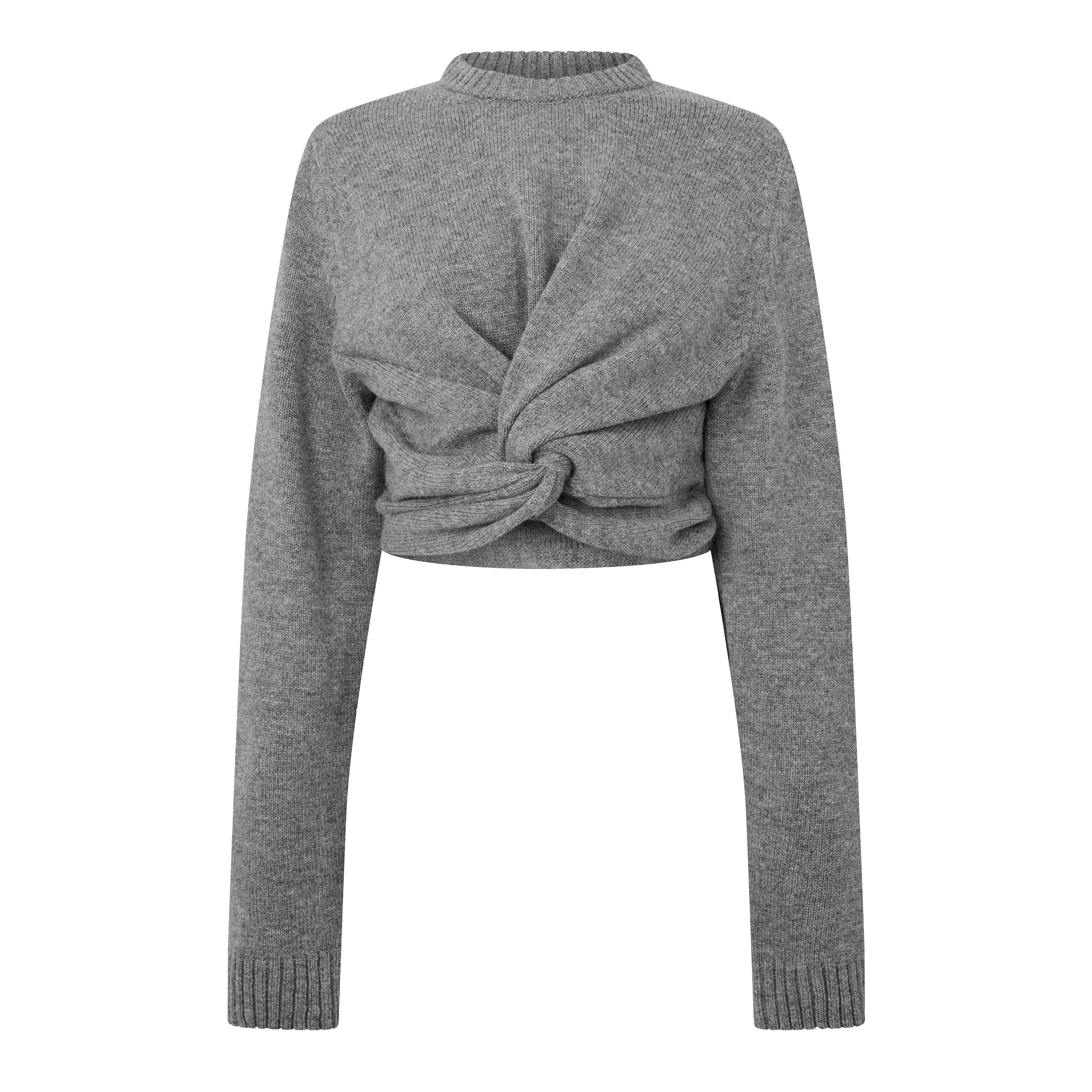 Grey - Balenciaga - Bal Crw Neck Twist J Ld64 - 1