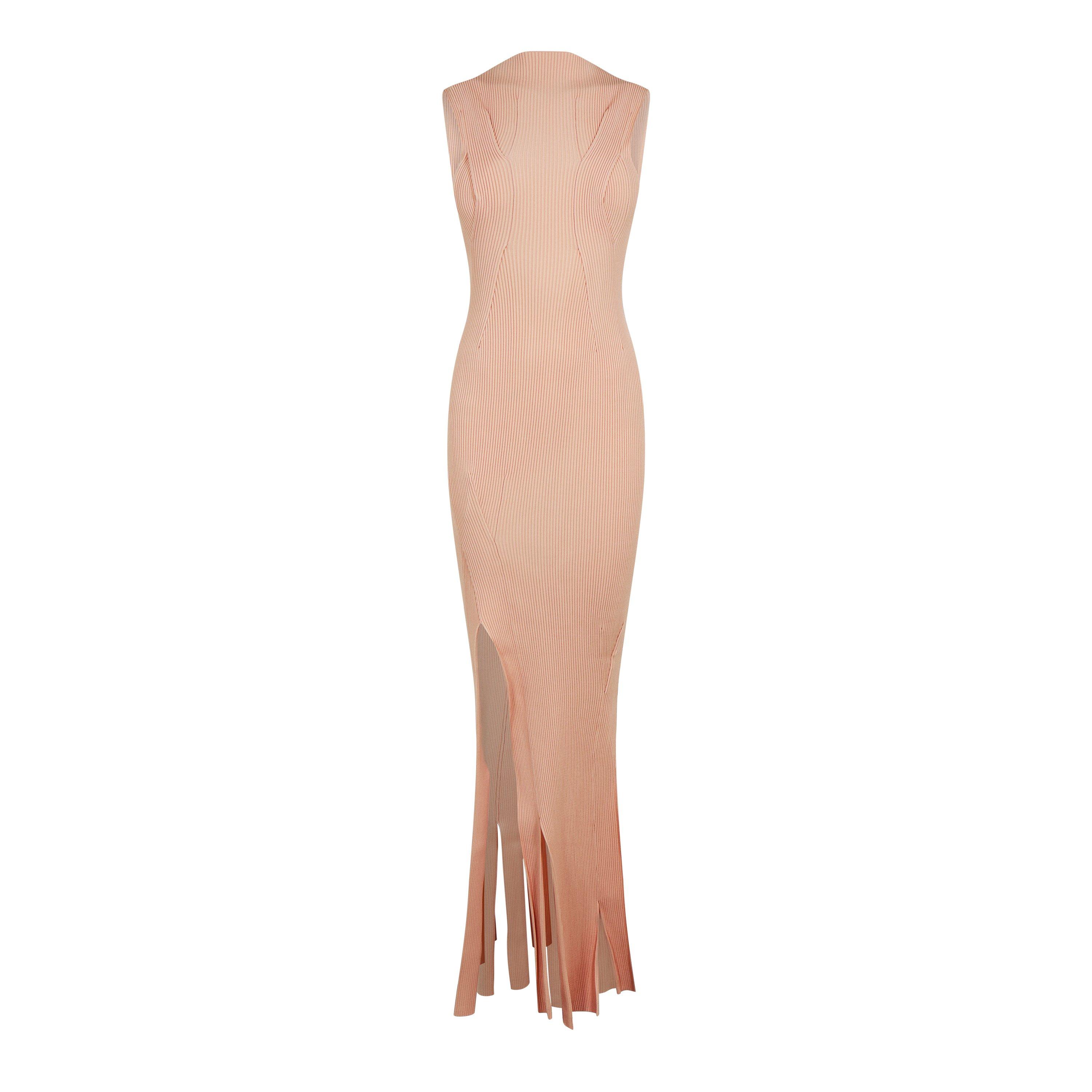 Pale Peach - Victoria Beckham - Women's Plait Maxi Dress - 5
