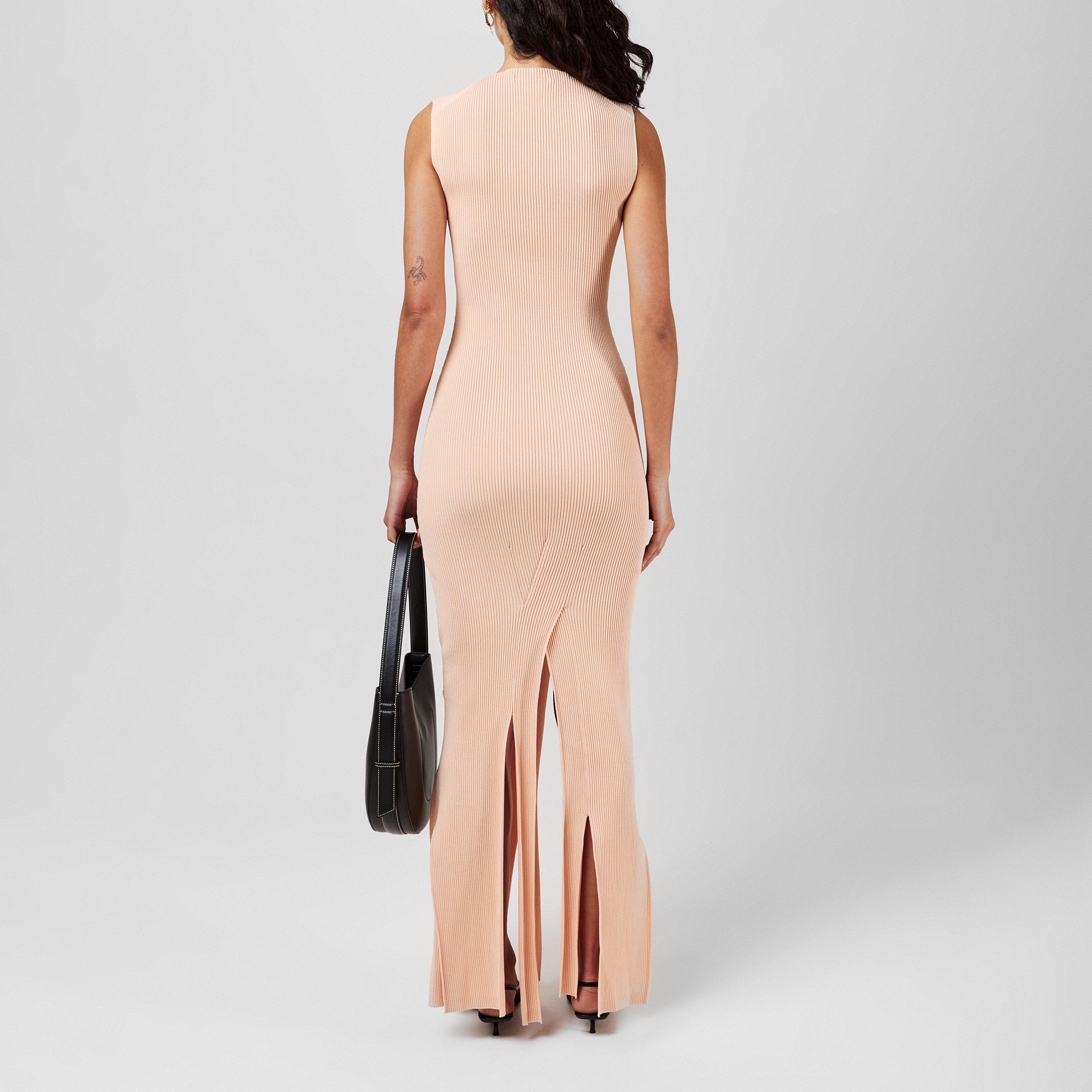 Pale Peach - Victoria Beckham - Women's Plait Maxi Dress - 3