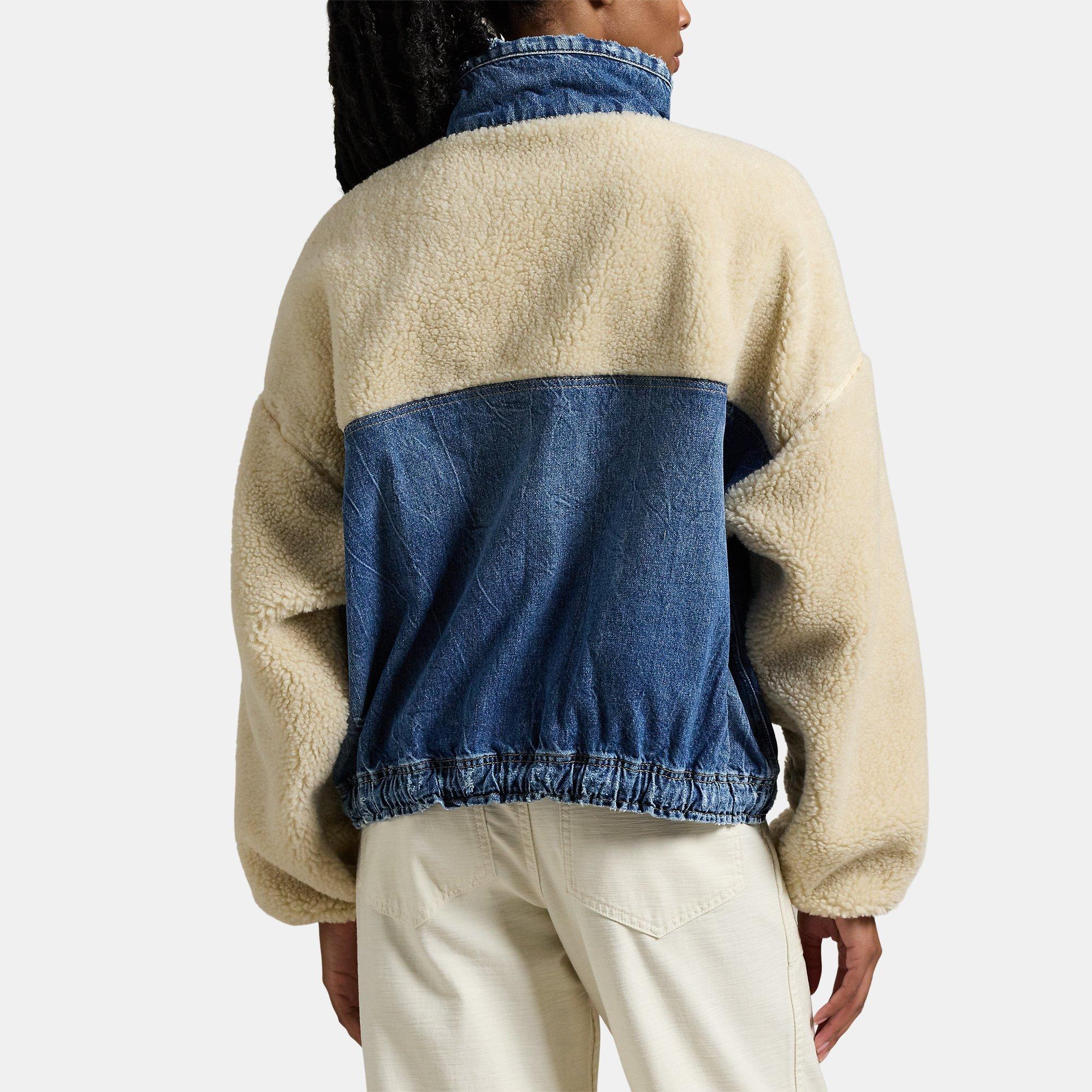 CUSI WASH - Polo Ralph Lauren - Polo Fleece And Denim Funnel Neck Sweater - 3